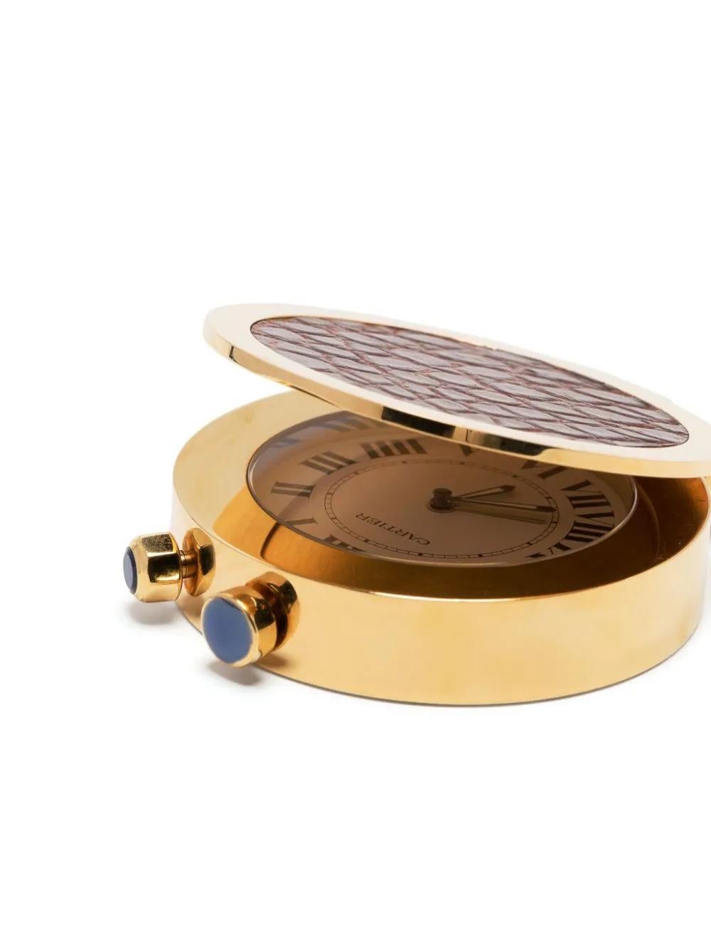 Gold-plated Alarm Clock In Good Condition For Sale In London, GB