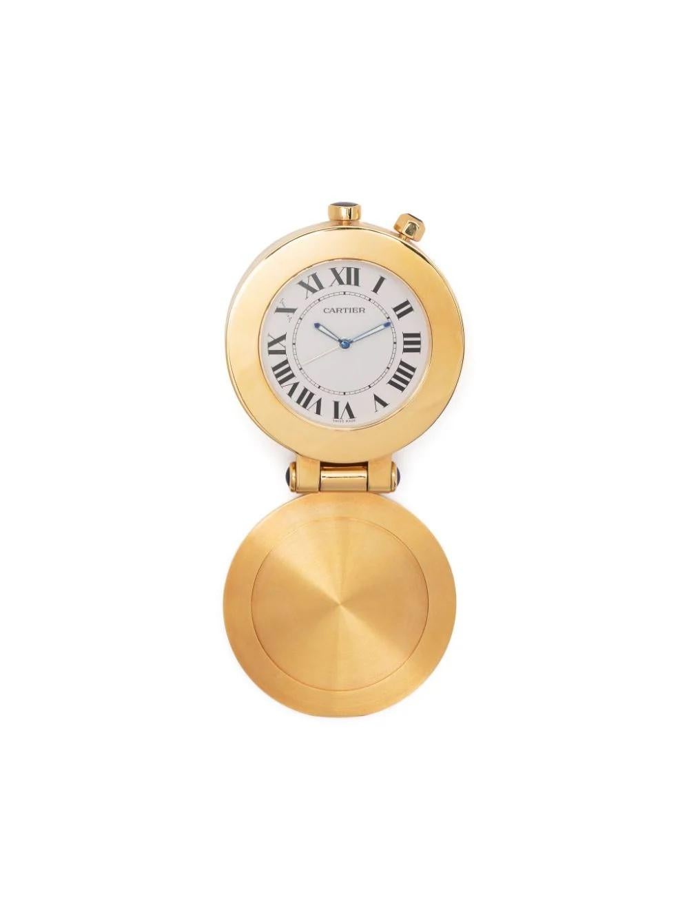 Women's or Men's Gold-plated Alarm Clock For Sale