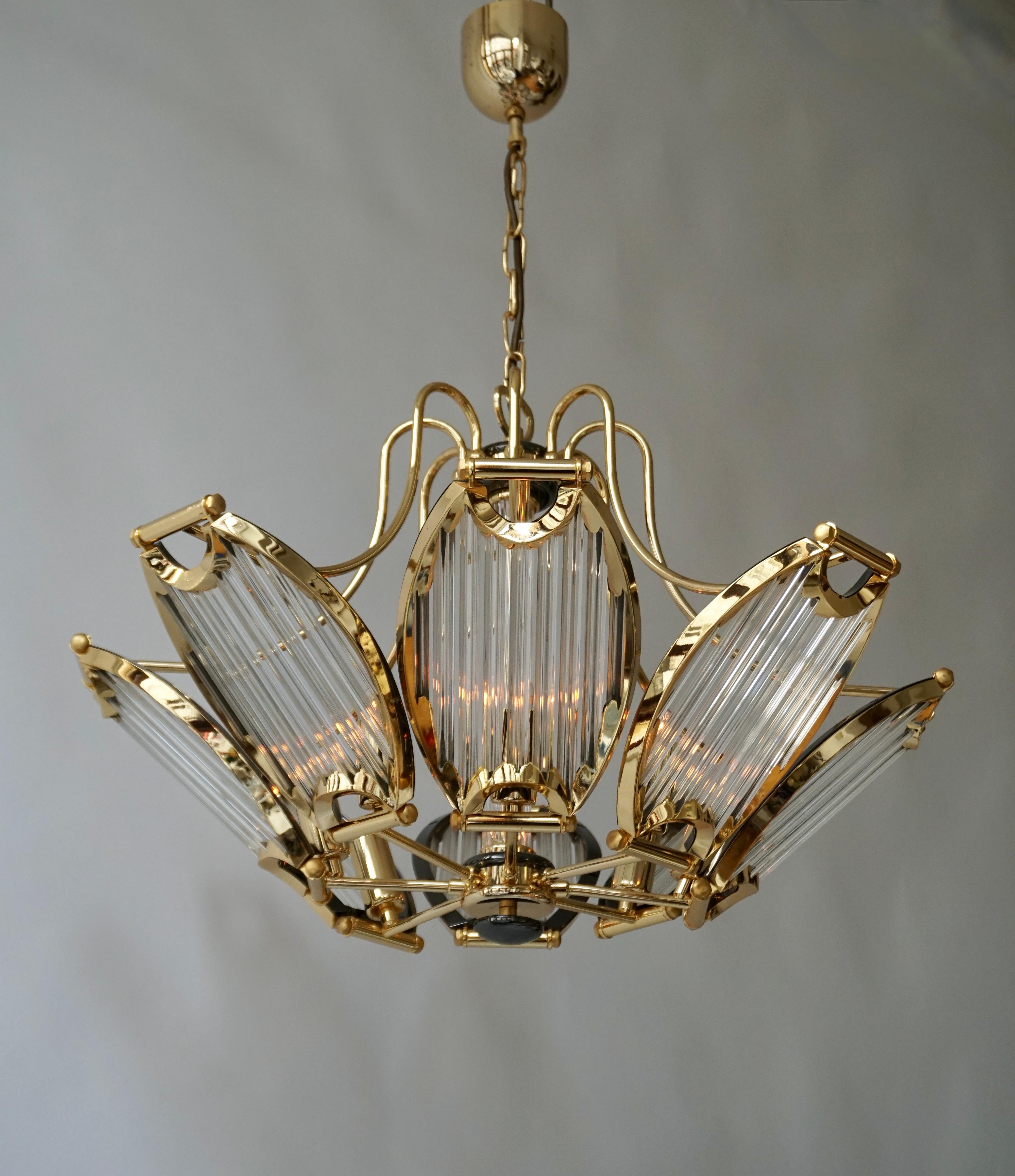 Gold-plated and crystal glass chandelier by Bakalowits.

Bakalowits
The Bakalowits company was founded in 1845 by Elias Bakalowits and they create stunning lights. Bakalowits is responsible for the biggest chandelier ever built. They did it for