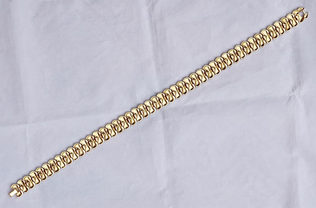 Halskette mit vergoldetem und strassbesetztem Chevron-Kragen, ca. 1980er Jahre im Angebot 2