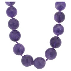 Gold Plated Beaded Amethyst Necklace