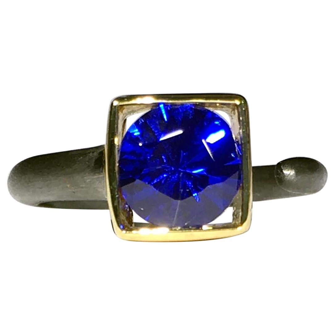 blue garnet ring