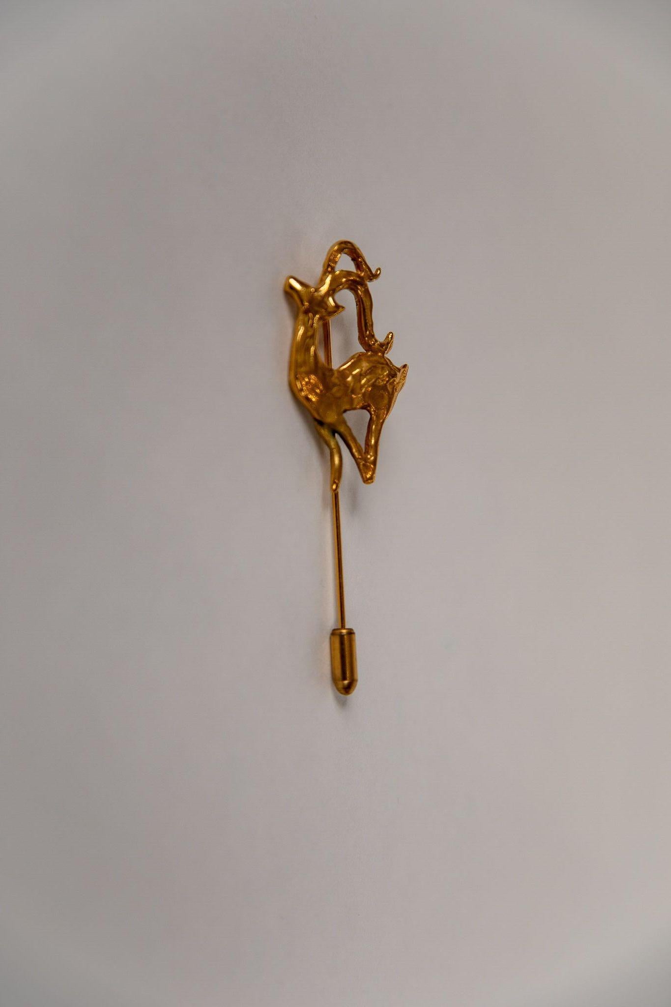 Broschen „Animal“ aus vergoldeter Bronze von Franck Evennou, Frankreich, 2018 im Angebot 3
