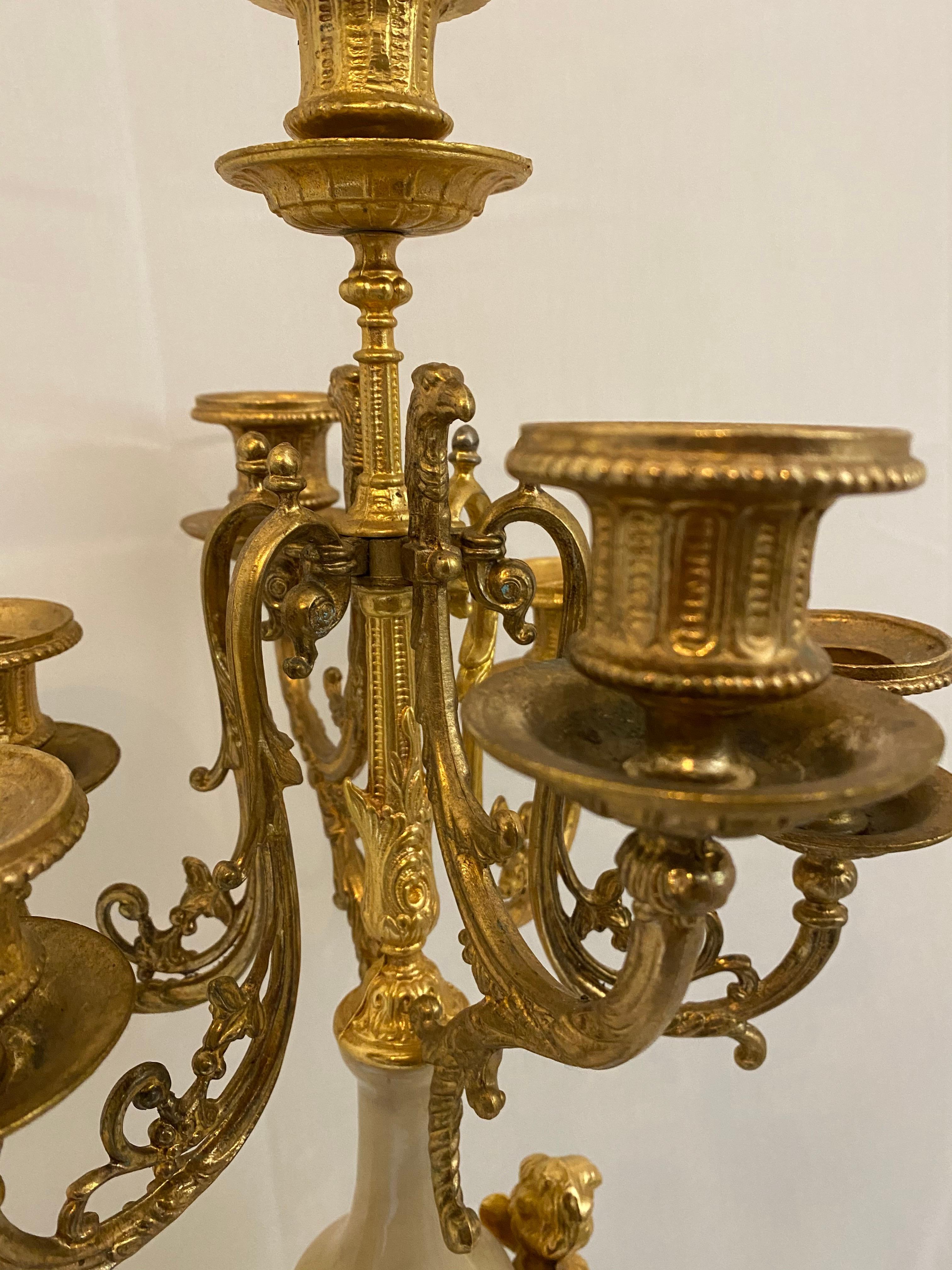 Louis XIV Gold-Plated Candelabra For Sale