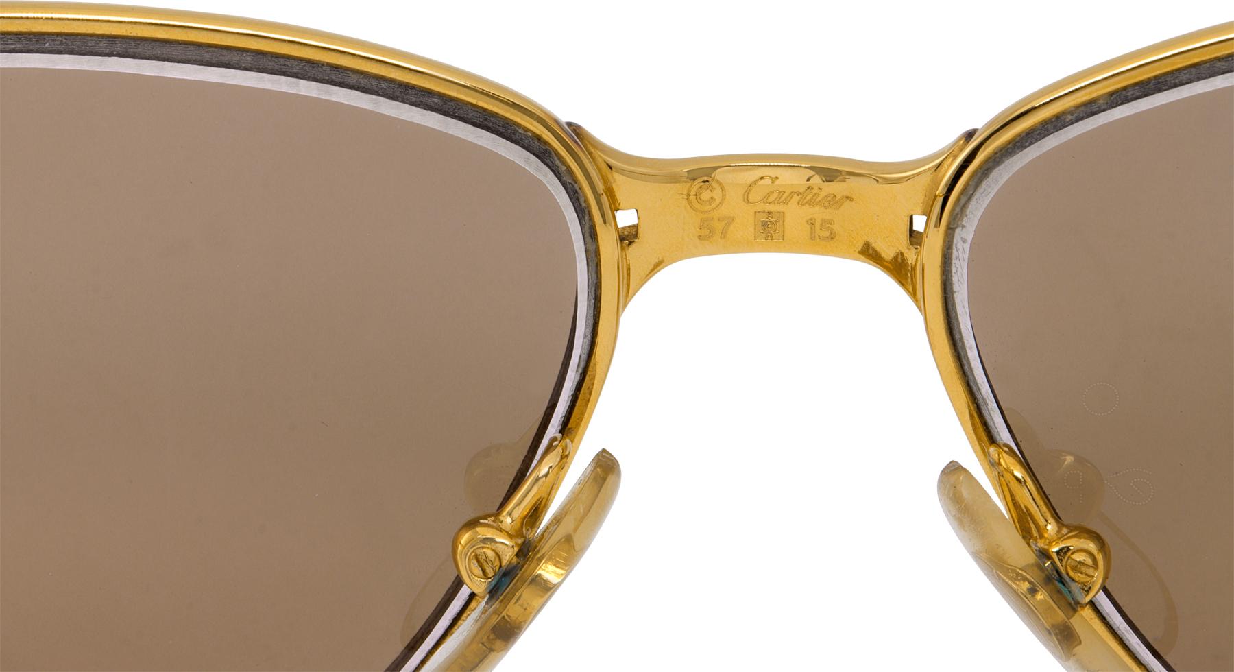 Gafas Cartier Maillon Panthere doradas en Excelente estado para la venta en Surfside, FL
