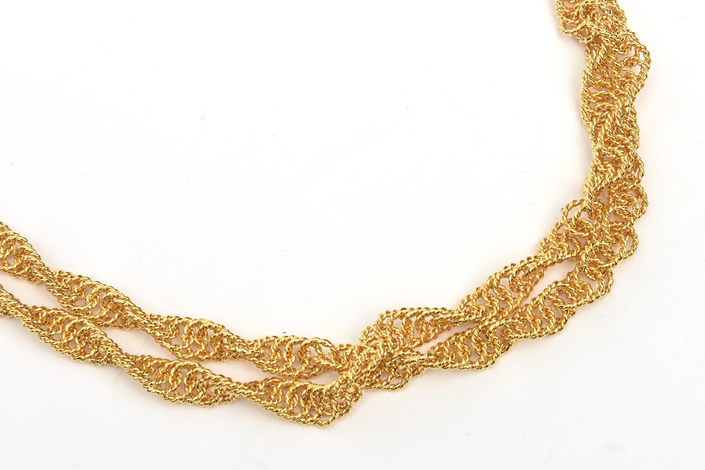 Vergoldete Spiralkette Wickel-Halskette  im Zustand „Gut“ im Angebot in North Miami, FL