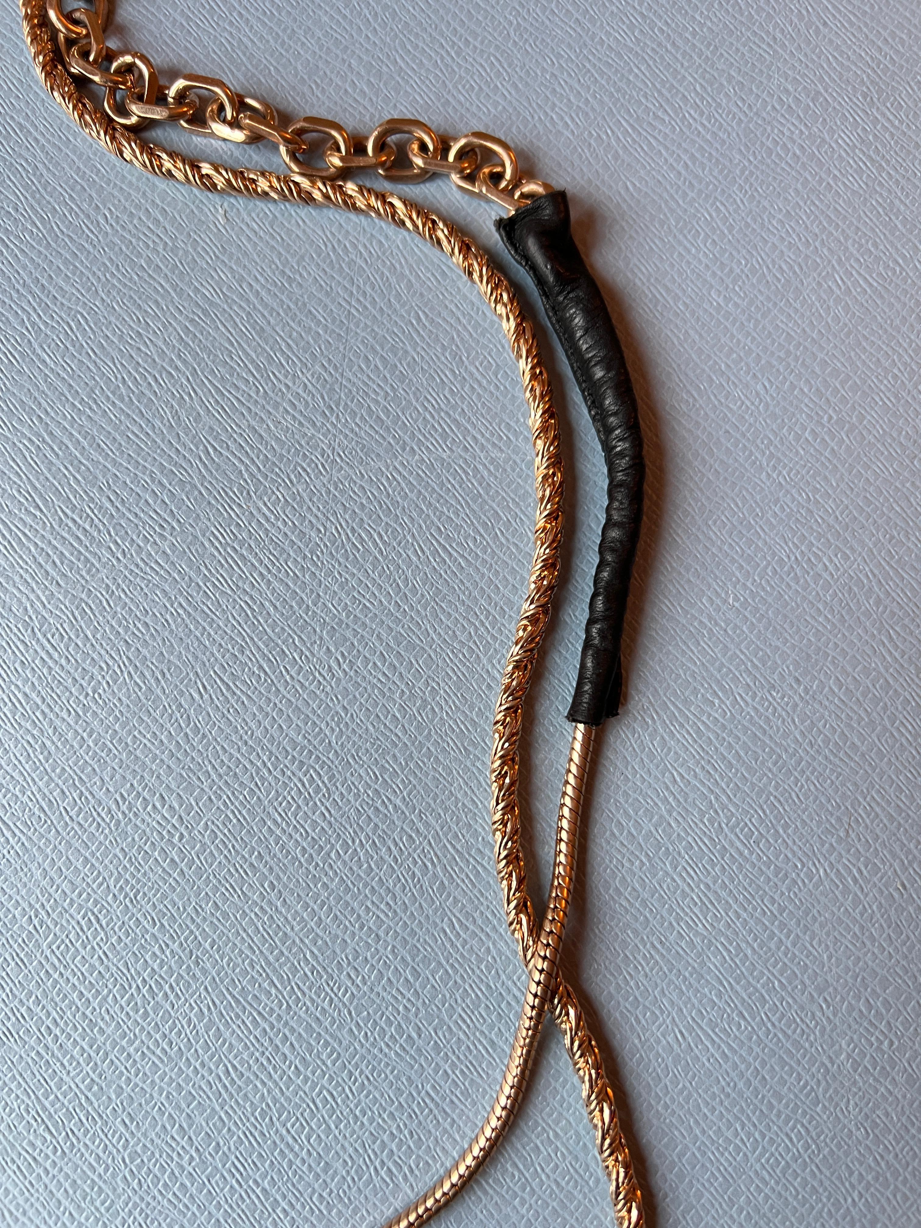 Collana a catena in pelle Vintage By In condizioni Nuovo in vendita a Los Angeles, CA