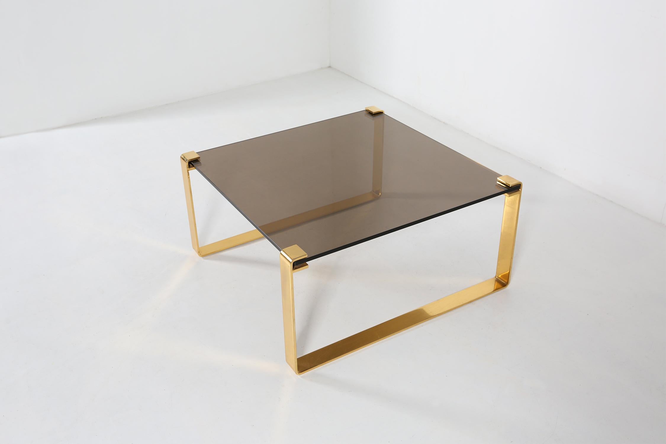 Belgian Gold Plated Coffee Table, Ca.1970 For Sale