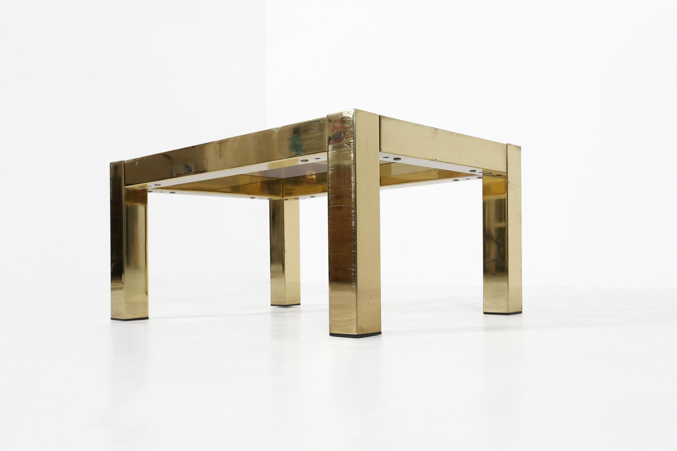 Plaqué Table basse Belgo Chrom / Dewulf Selection, 1970 en vente