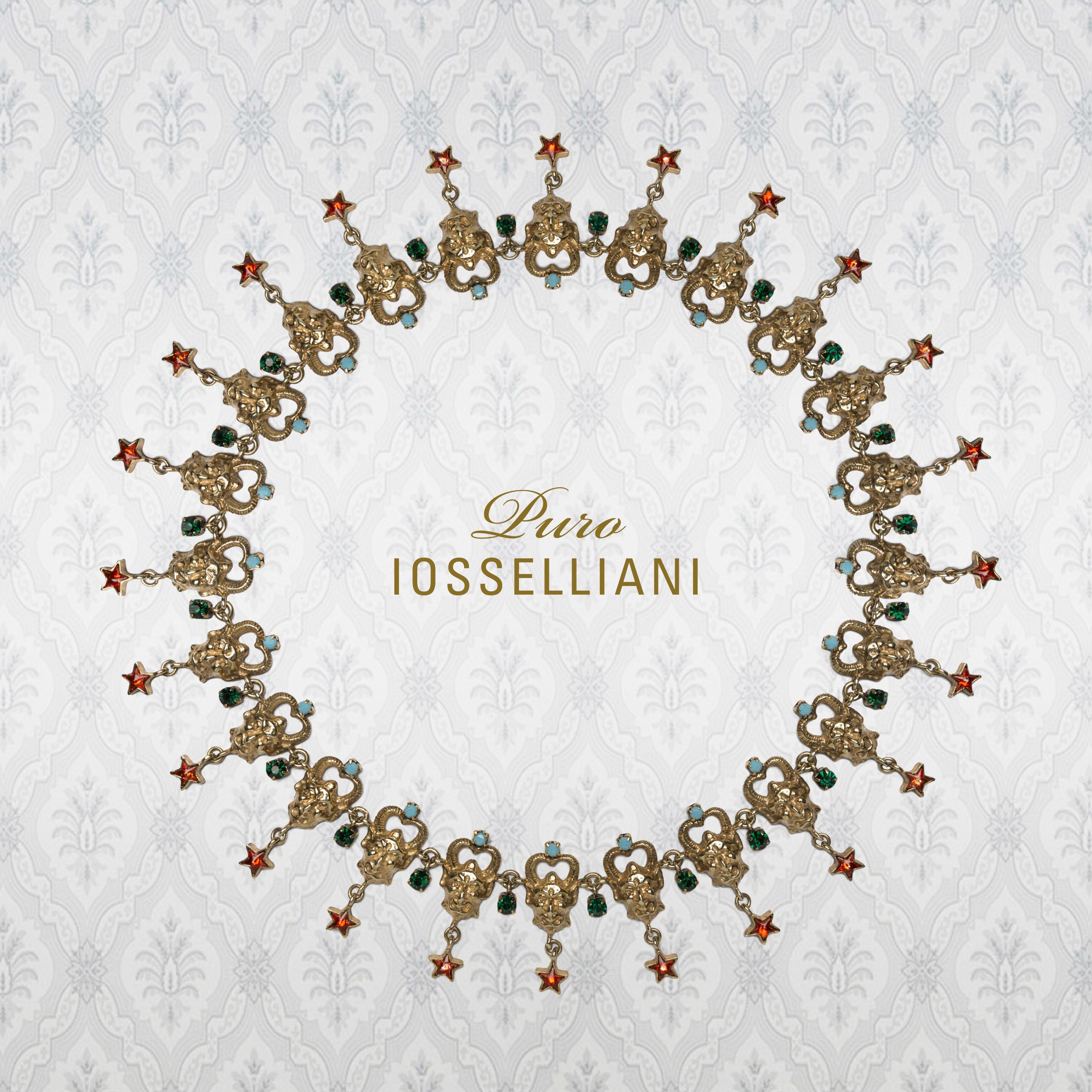 Dangling Earrings with Satyr face colorful stones from IOSSELLIANI For Sale 1