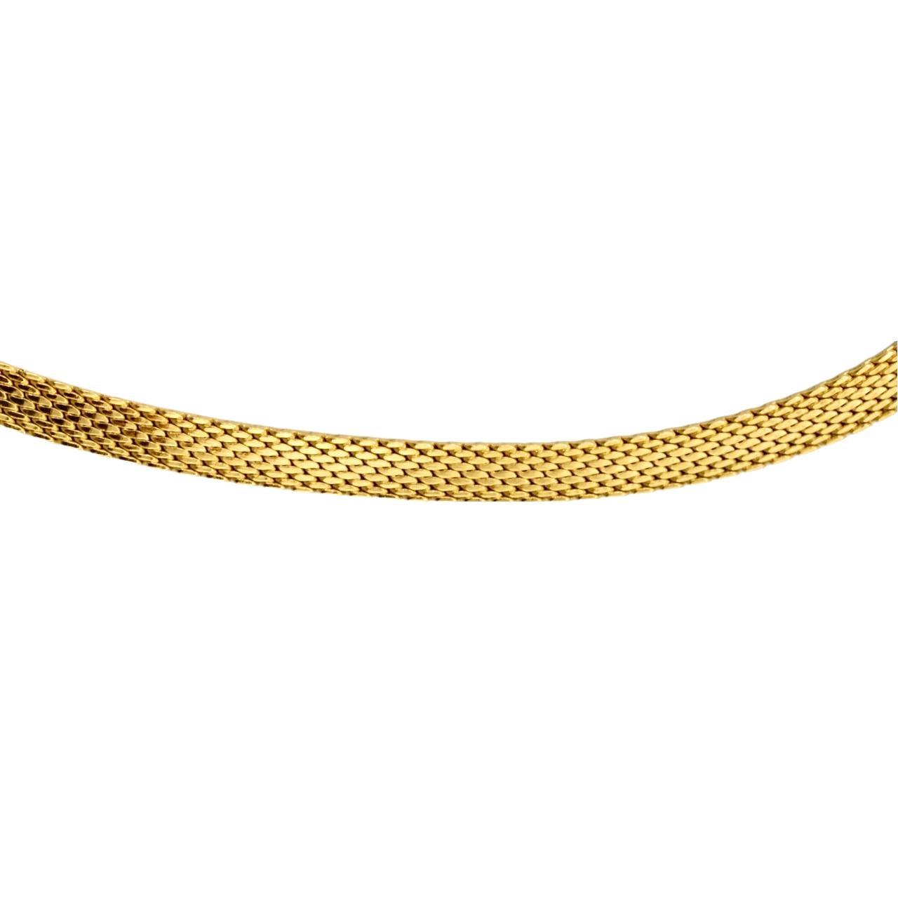 da uomo o donna Collana da collo a rete egiziana placcata oro e lucida, circa anni '80 in vendita