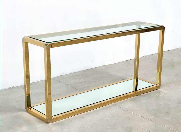 Gold plated etagere / sideboard For Sale at 1stDibs