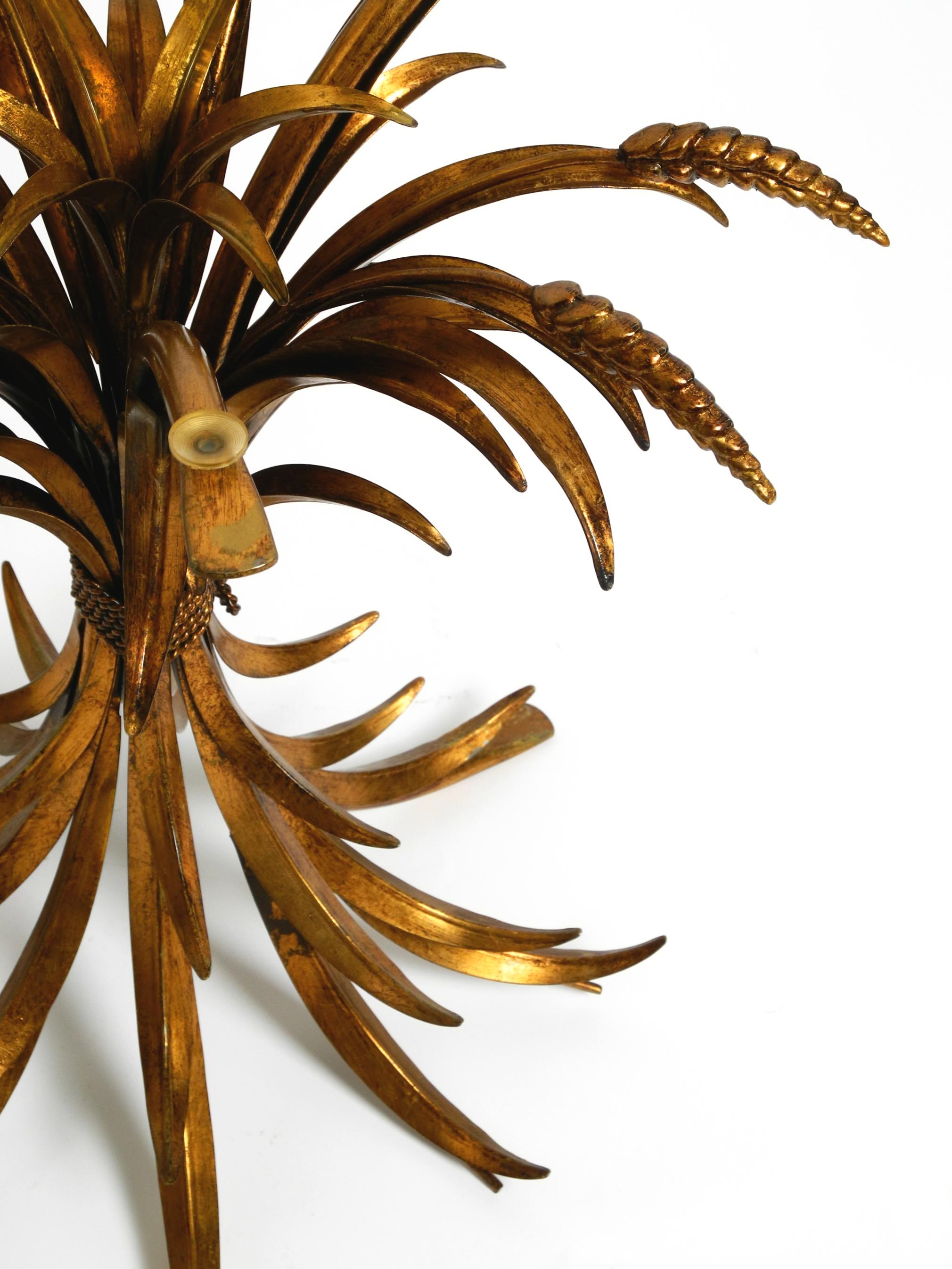 Gold-plated floral 1960s Regency side table with solid glass top by Hans Kögl 8