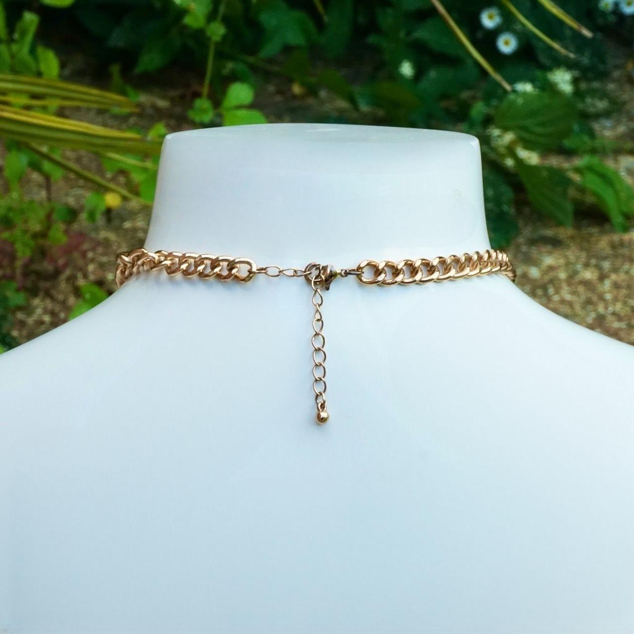 Collier en chaîne à quatre brins plaqué or avec gouttes et franges 1970 Unisexe en vente