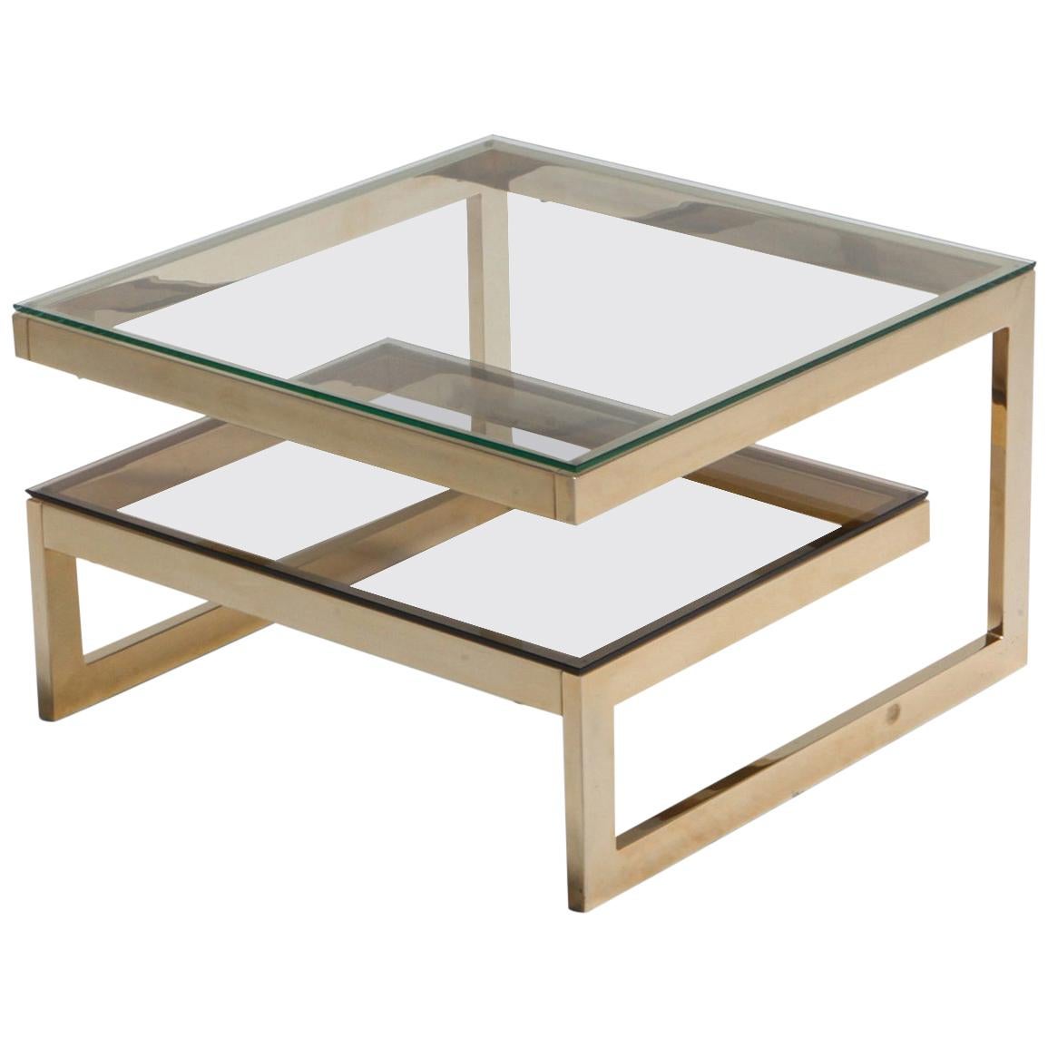 Table d'appoint en forme de « G » plaquée or en vente