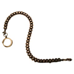 Vintage Gold Plated Gentleman Pocket Watch Chain Leontine