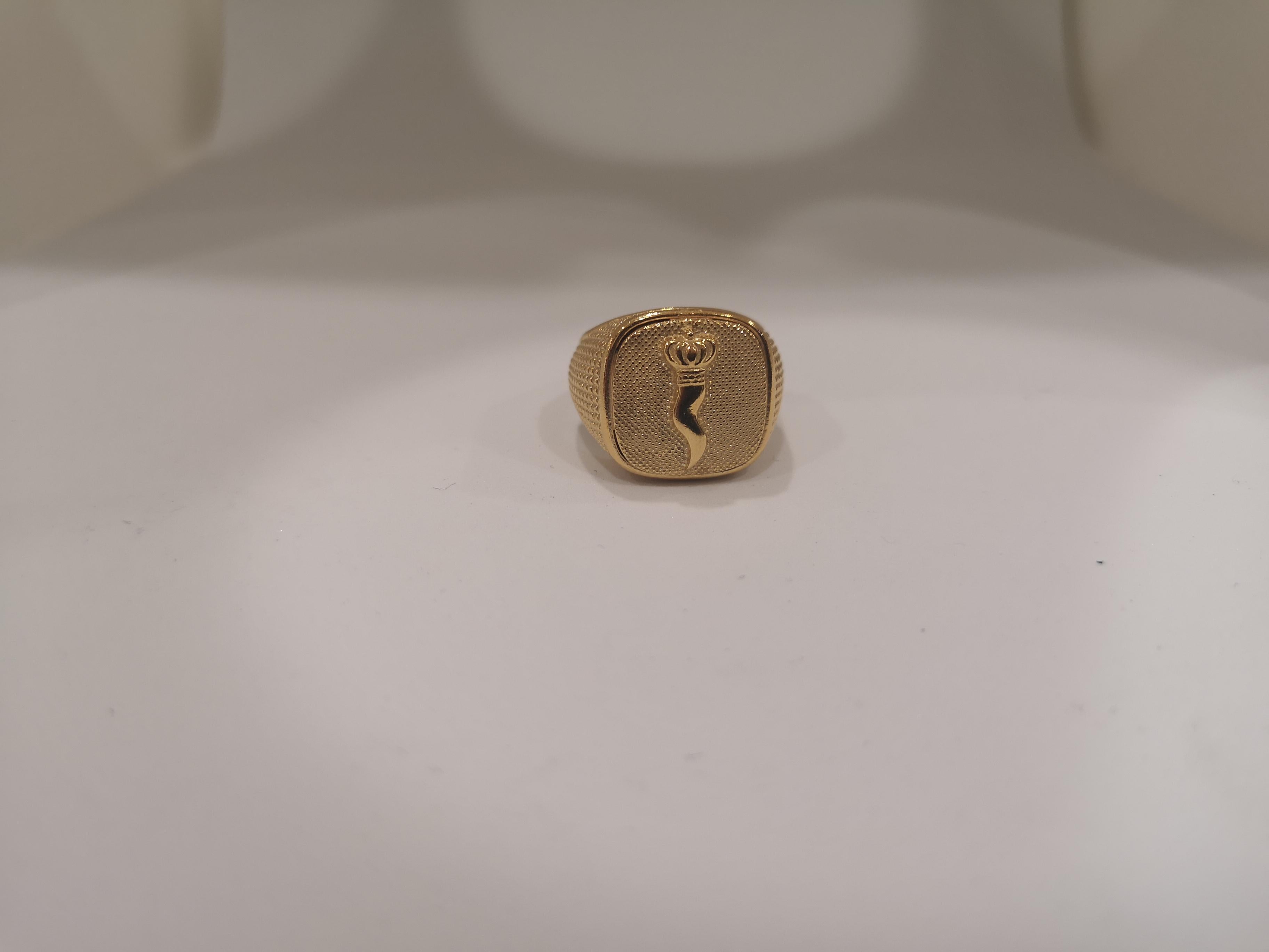 Gold plated good luck amulet ring 1