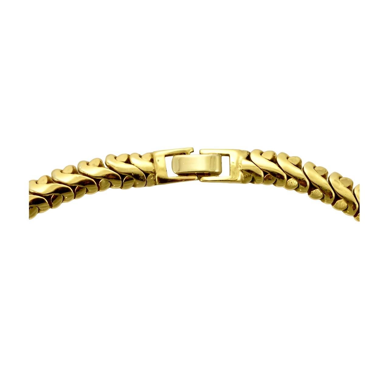 Gold plattiert schwere Fancy Link Kette Halskette im Zustand „Gut“ im Angebot in London, GB