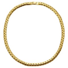 Vintage Gold Plated Heavy Fancy Link Chain Necklace