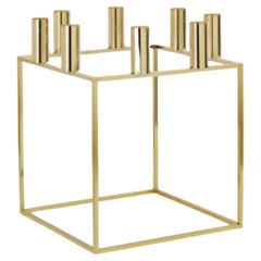 Gold Plated Kubus 8 Candle Holder by Lassen