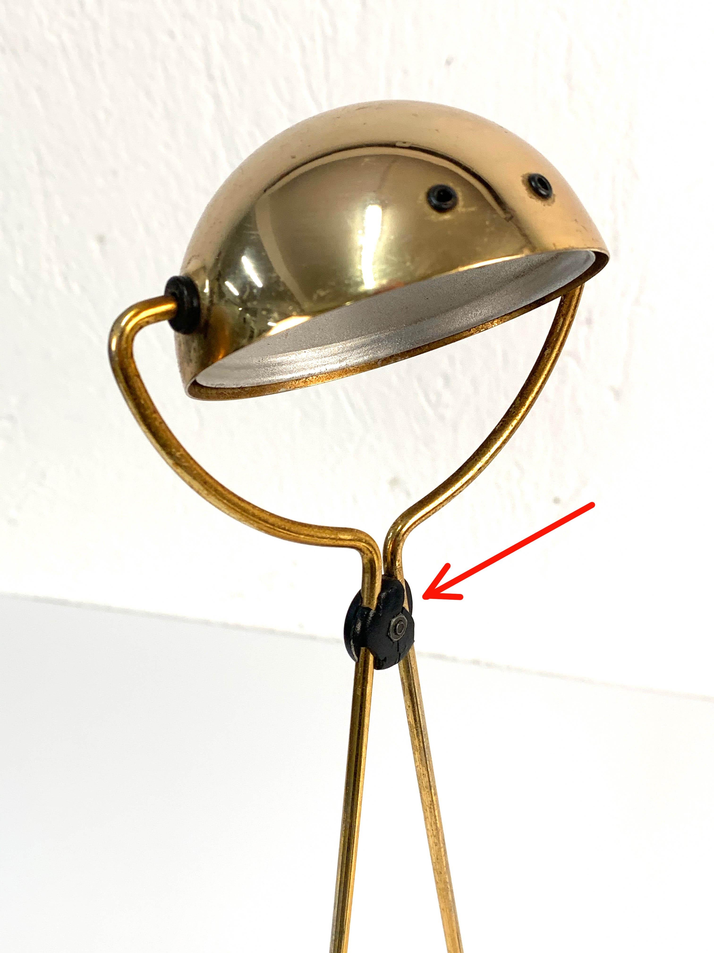 Gold-Plated Metal Italian Table Lamp 'Meridiana' for Stefano Cevoli, 1980s 11