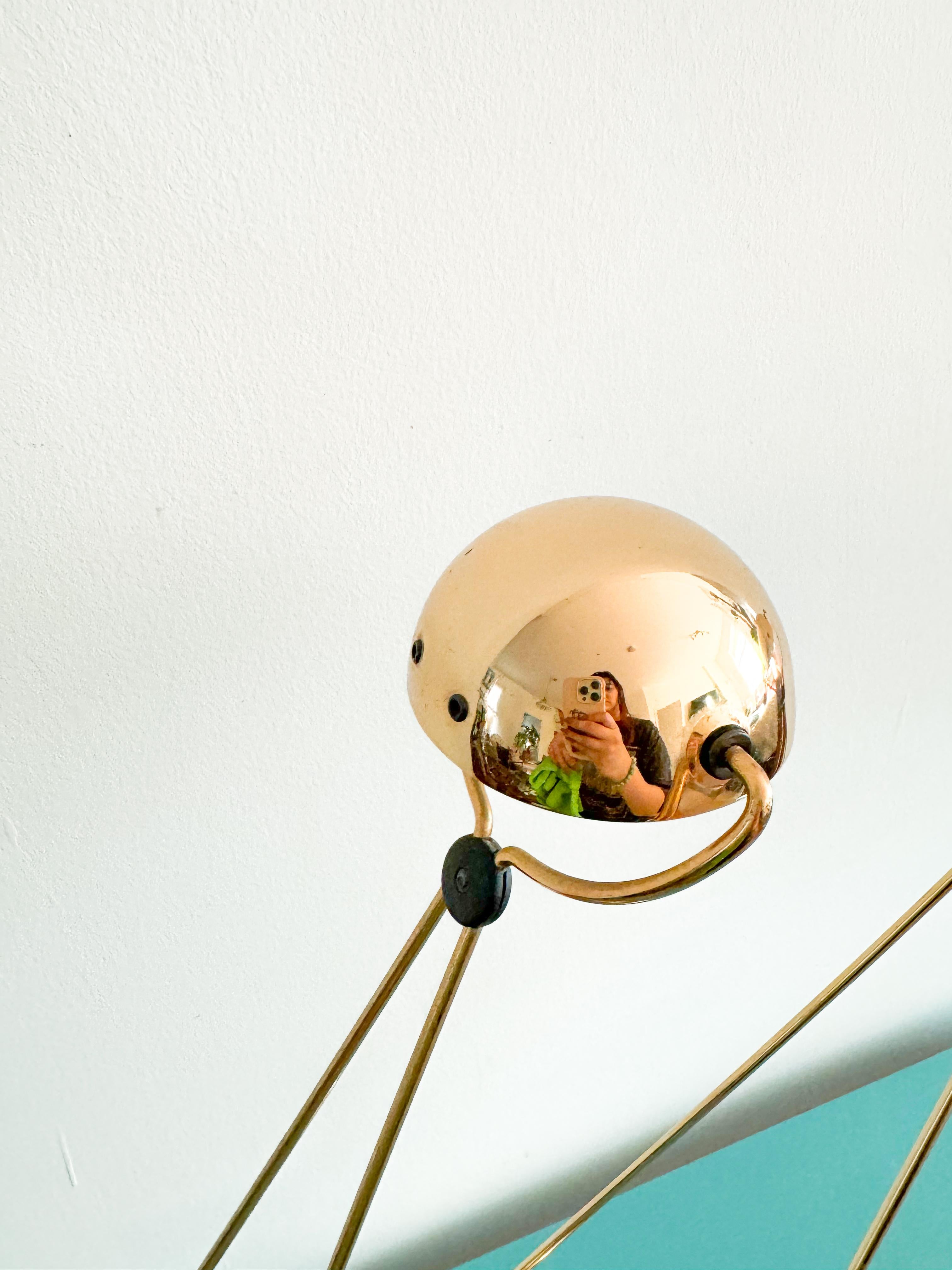 Gold-Plated Metal Italian Table Lamp 'Meridiana' for Stefano Cevoli, 1980s In Good Condition In Toronto, CA