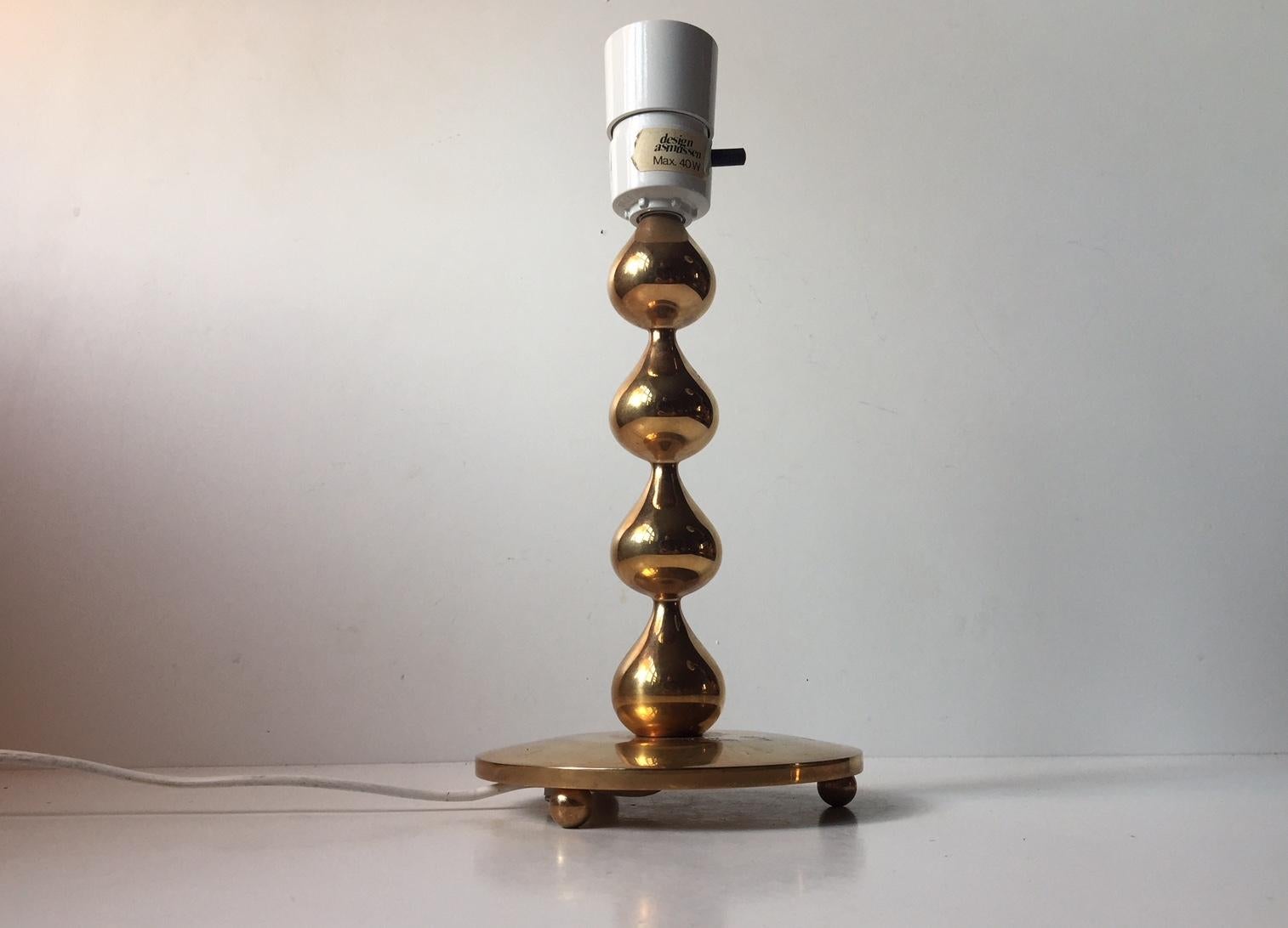 Mid-20th Century Gold-Plated Midcentury Table Lamp by Hugo Asmussen, 1970s