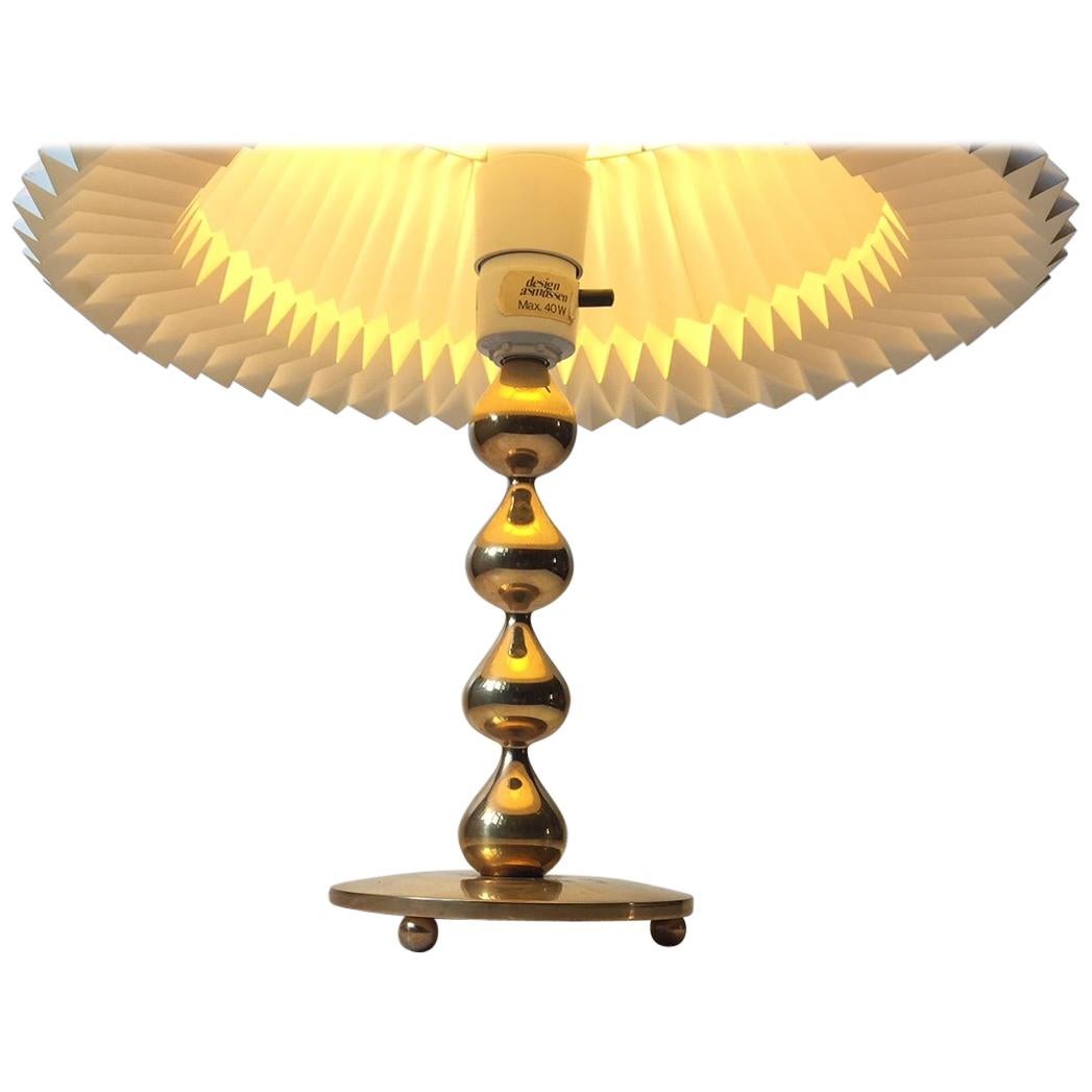 Gold-Plated Midcentury Table Lamp by Hugo Asmussen, 1970s