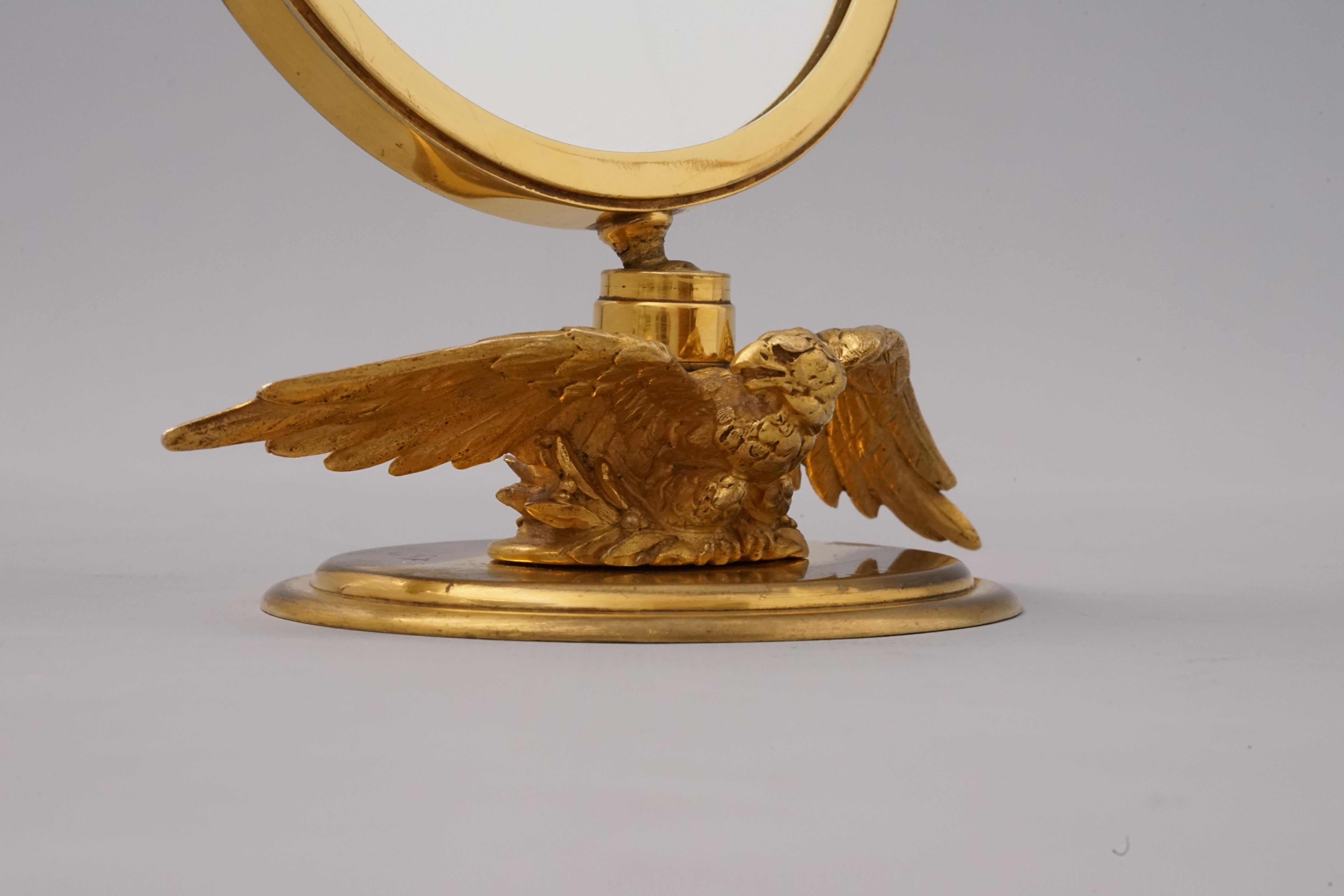 Miroir plaqué or par Hermès Paris en vente 4