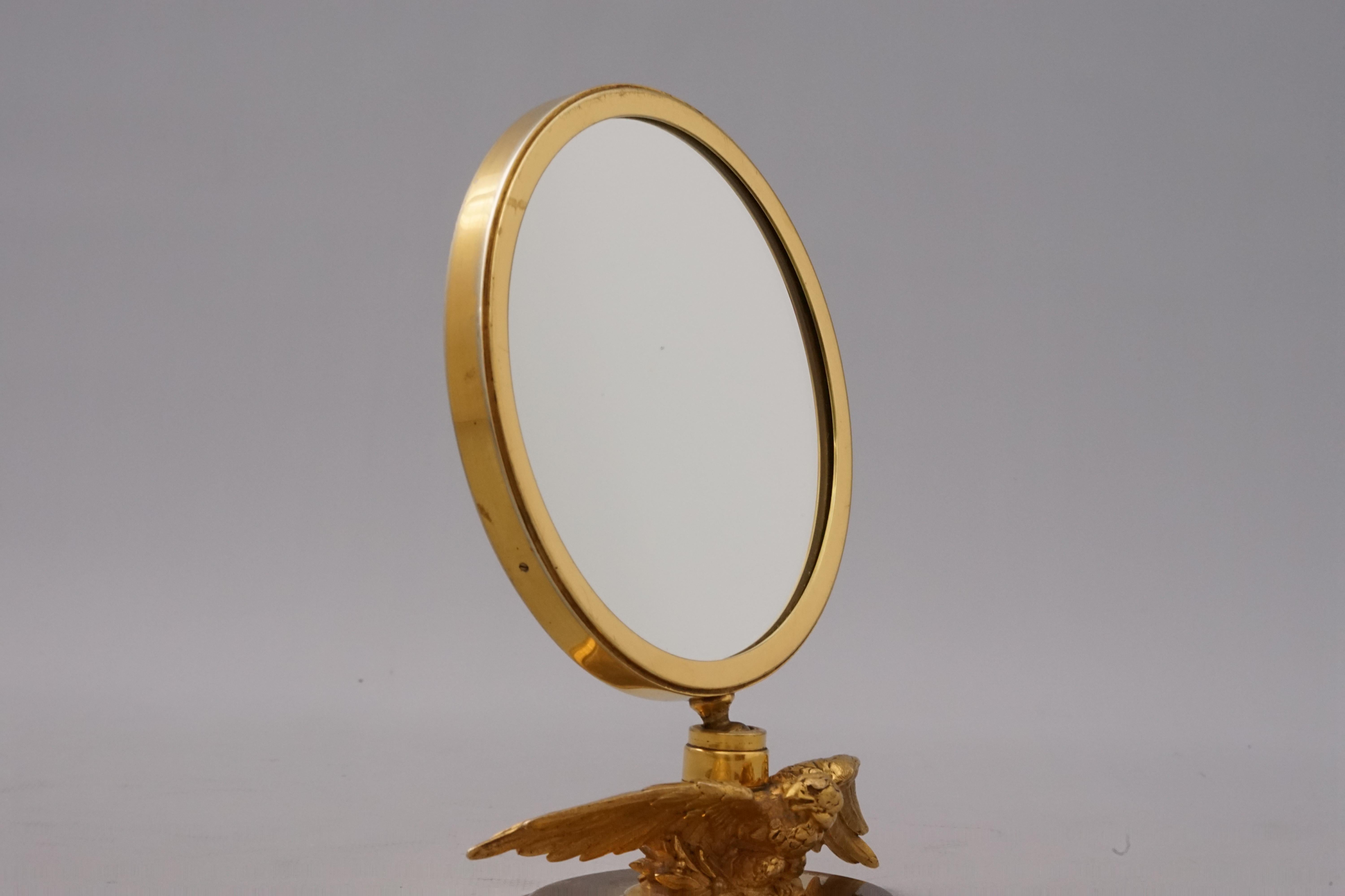 Miroir plaqué or par Hermès Paris en vente 7