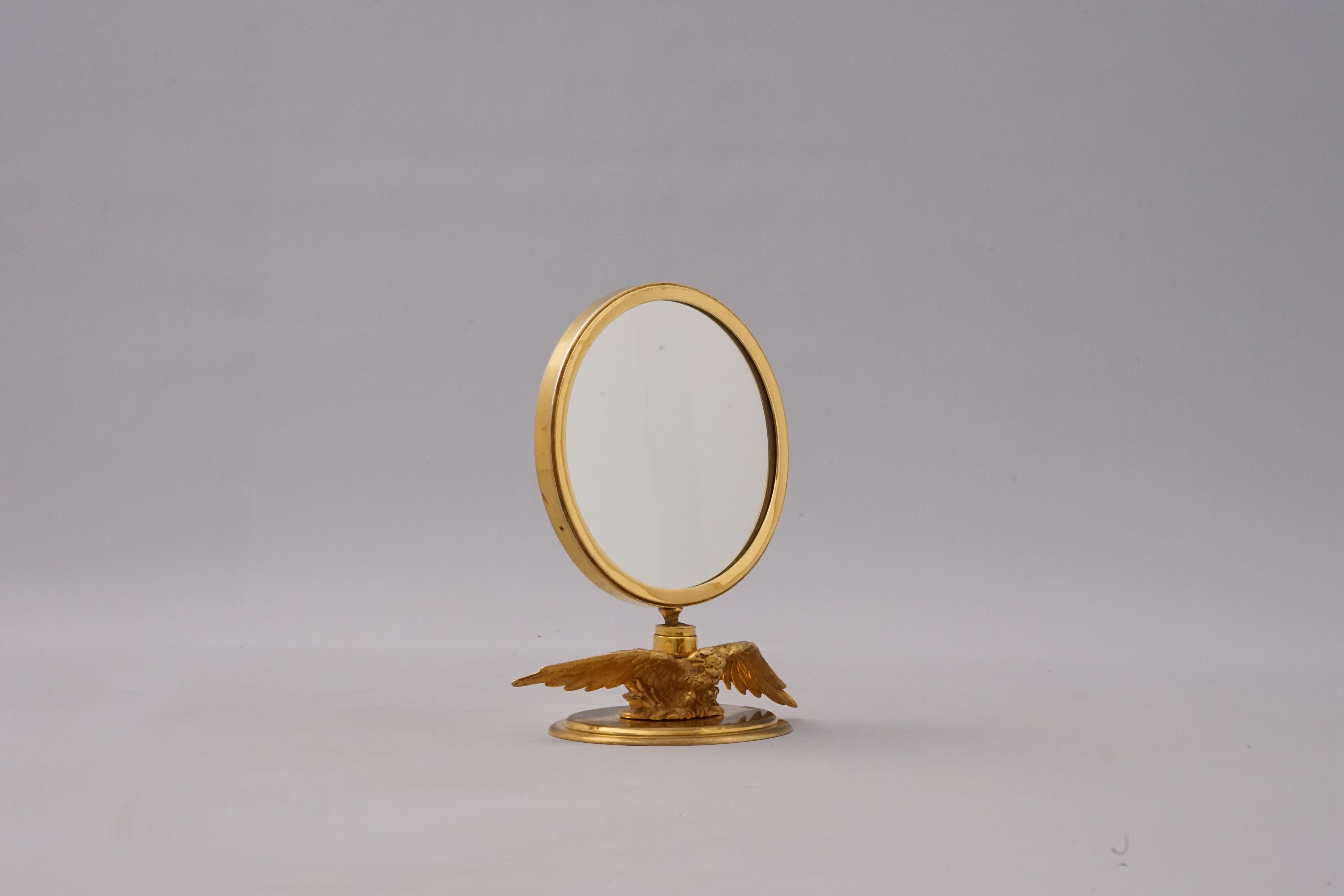 Vergoldeter Spiegel von Hermès Paris (Hollywood Regency) im Angebot