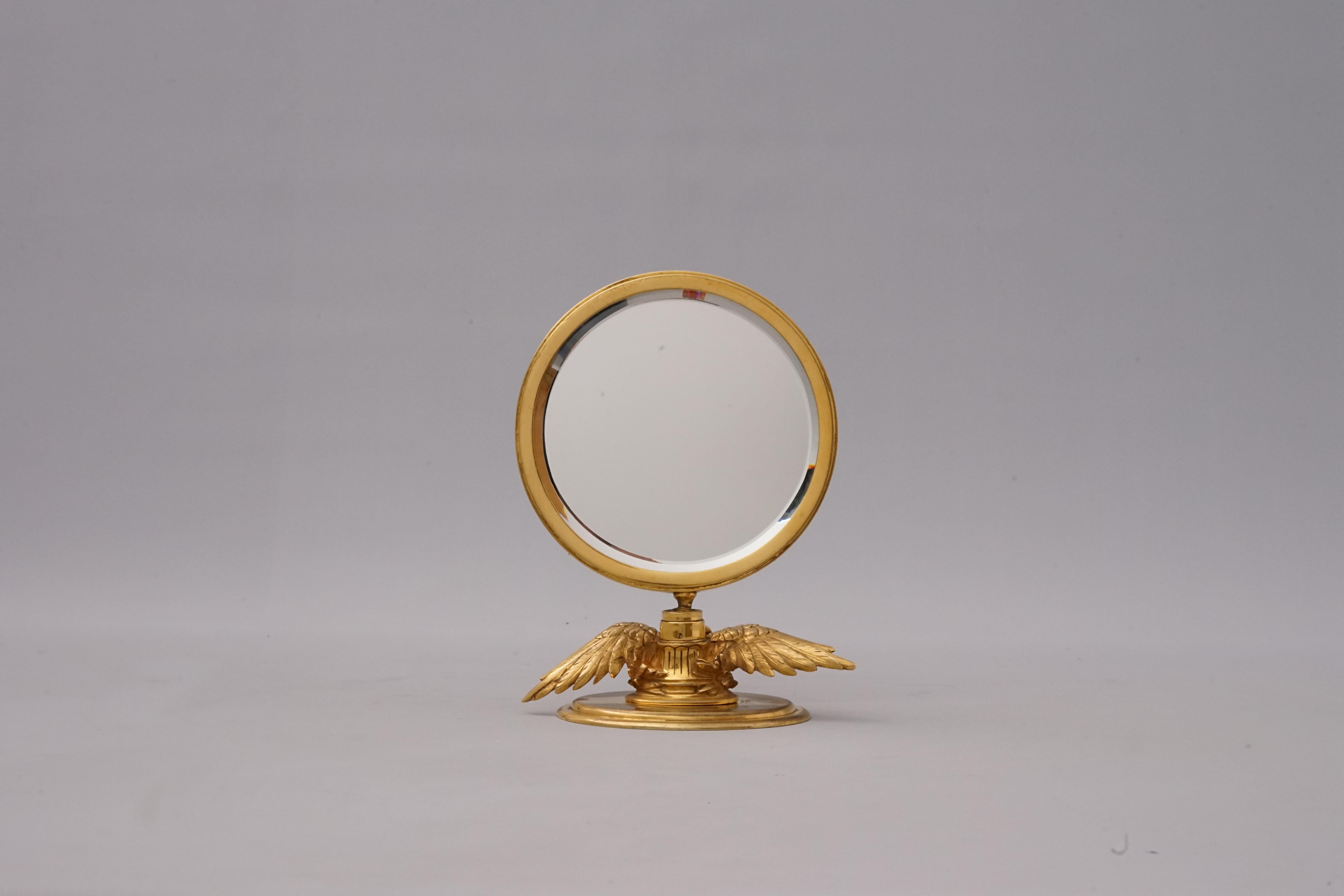 Gold Plated Mirror by Hermès Paris In Good Condition For Sale In Kelkheim (Taunus), HE