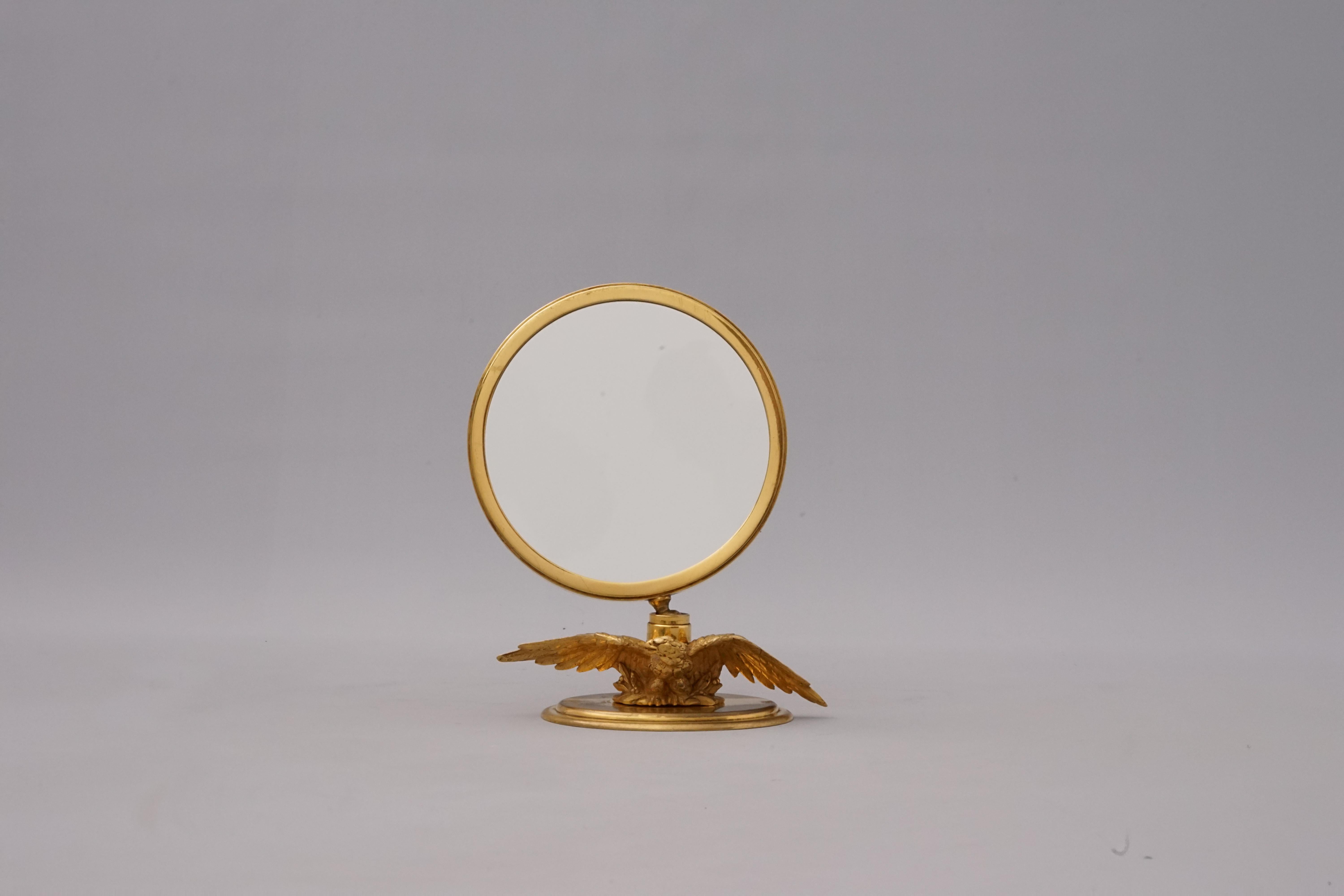 Vergoldeter Spiegel von Hermès Paris (Metall) im Angebot