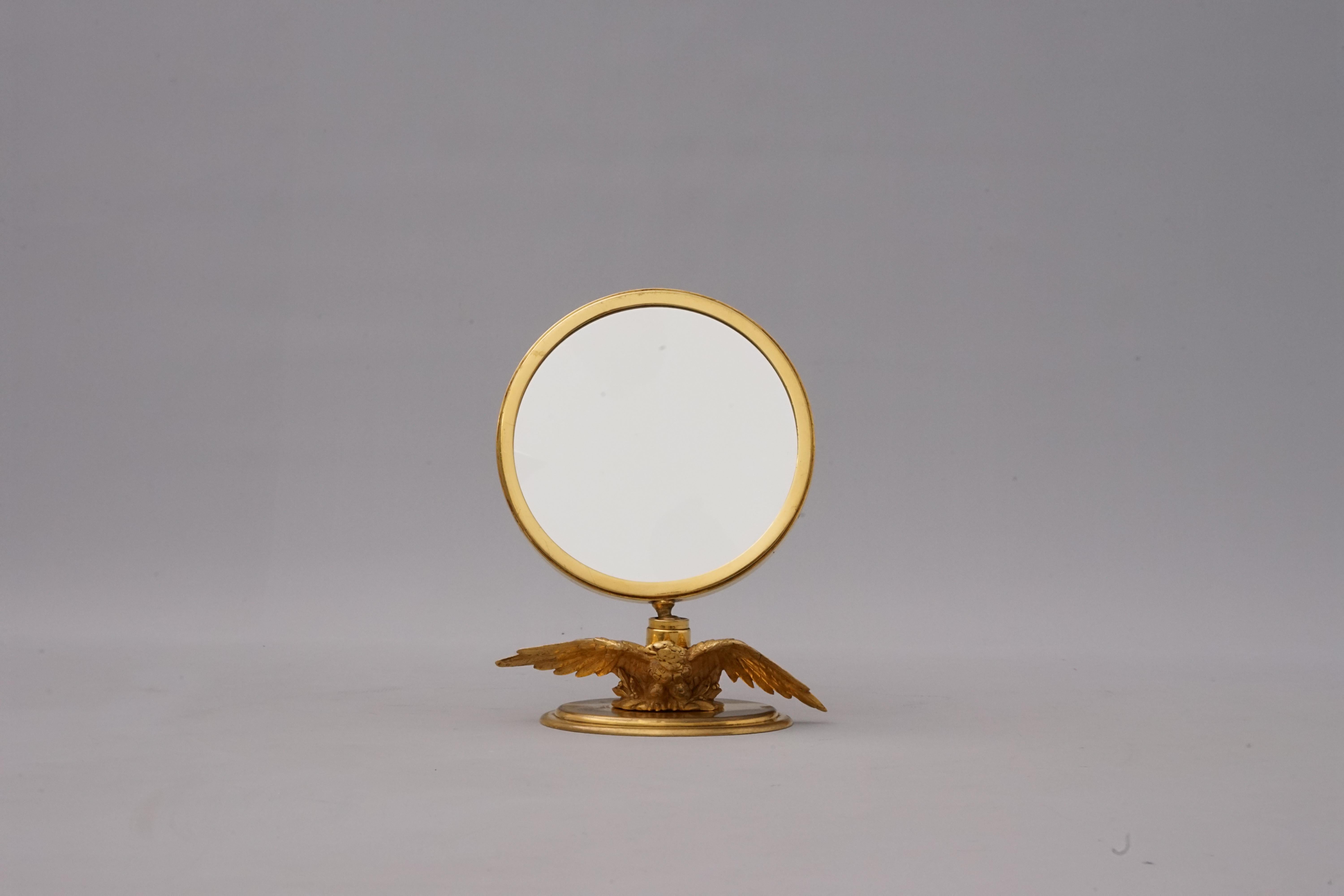 Miroir plaqué or par Hermès Paris en vente 2