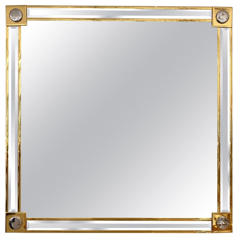 Gold Plated Mirror by Maison Jansen For Sale at 1stDibs