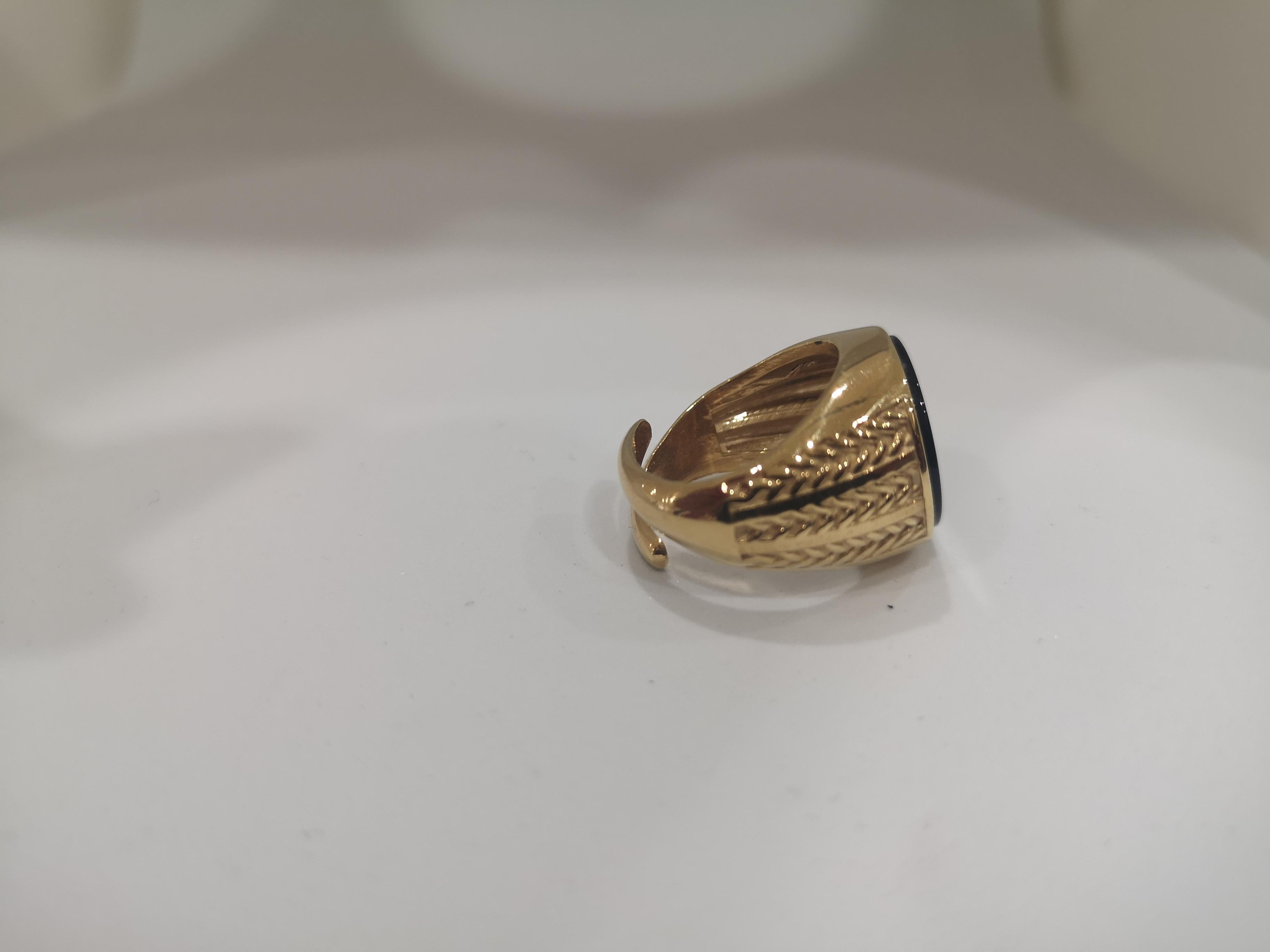Gold plated onyx ring 1