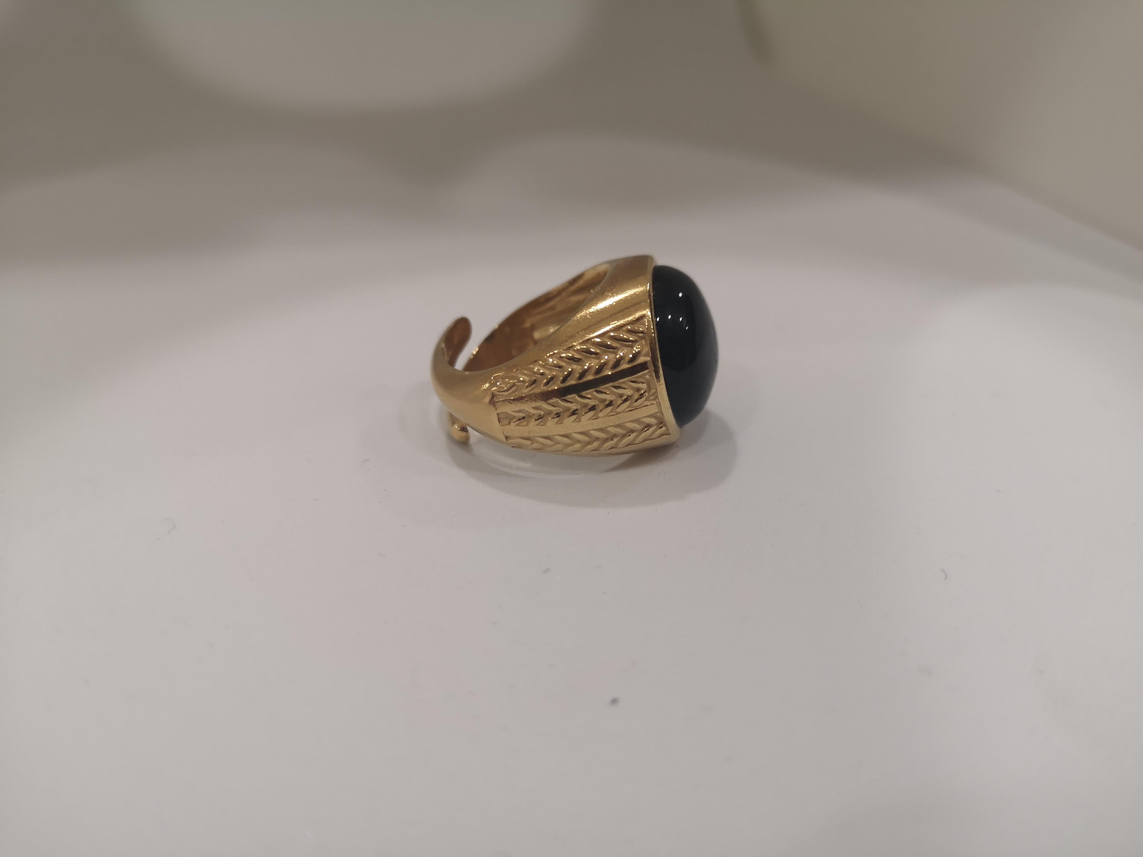 Gold plated onyx ring 2