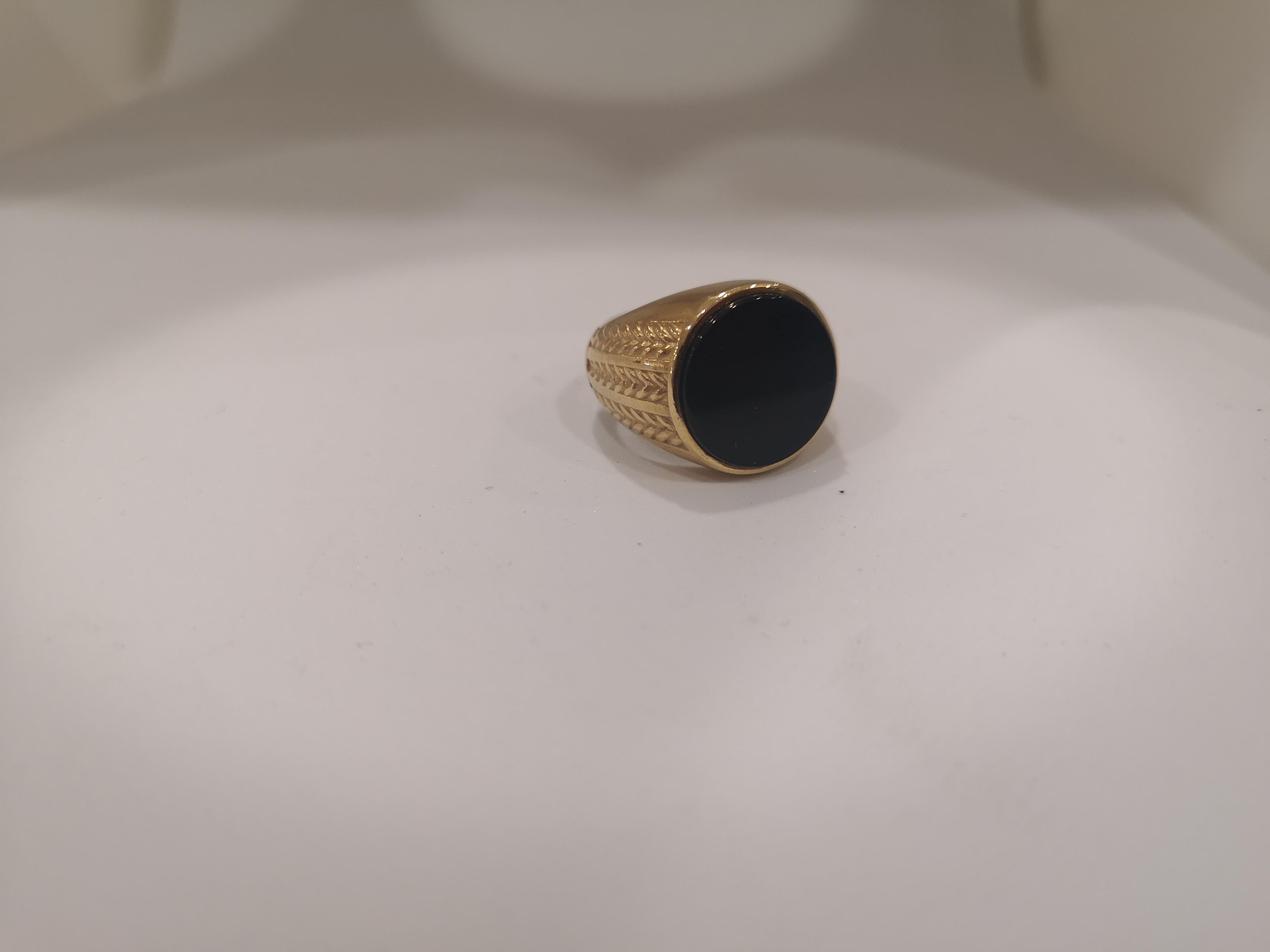 Gold plated onyx ring 3