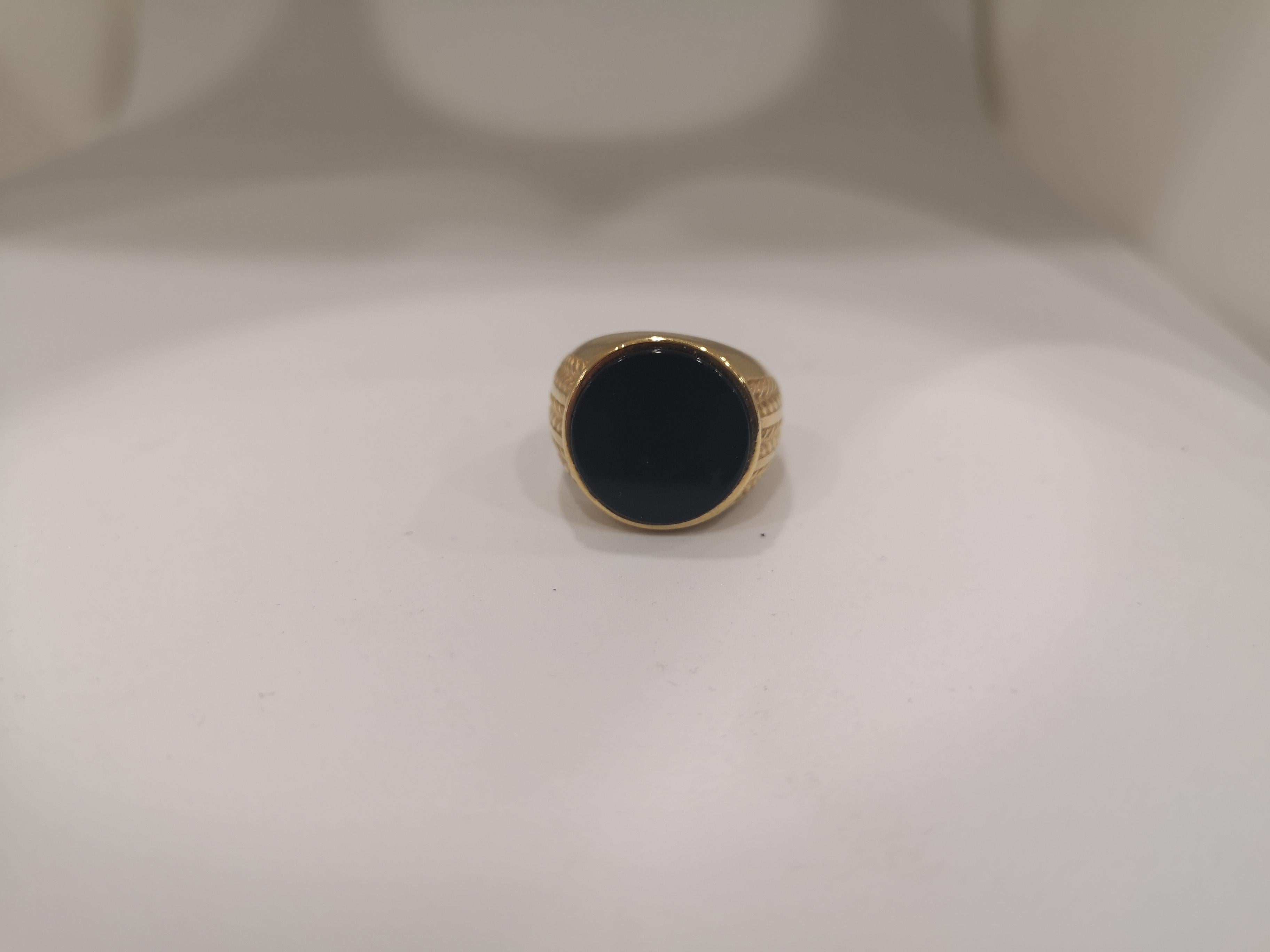 Gold plated onyx ring 4