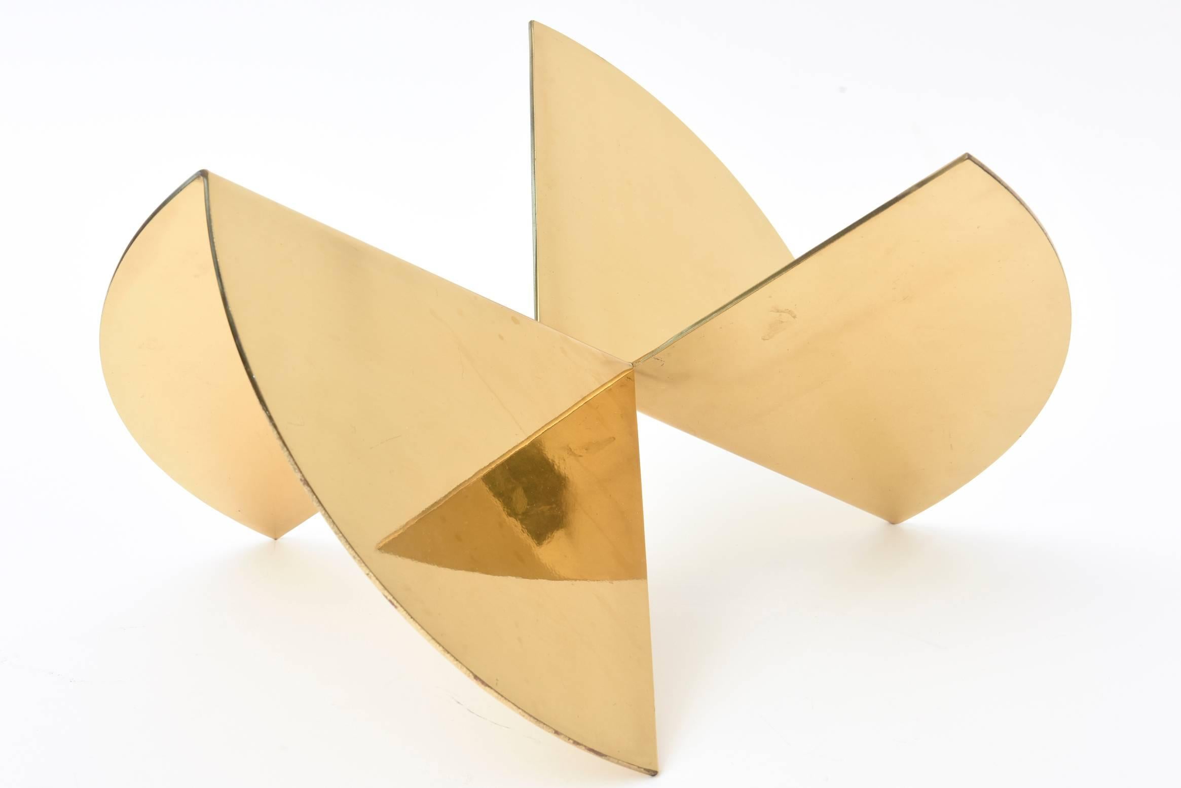 Modern  Abstract Geometric Intersecting Sculpture
