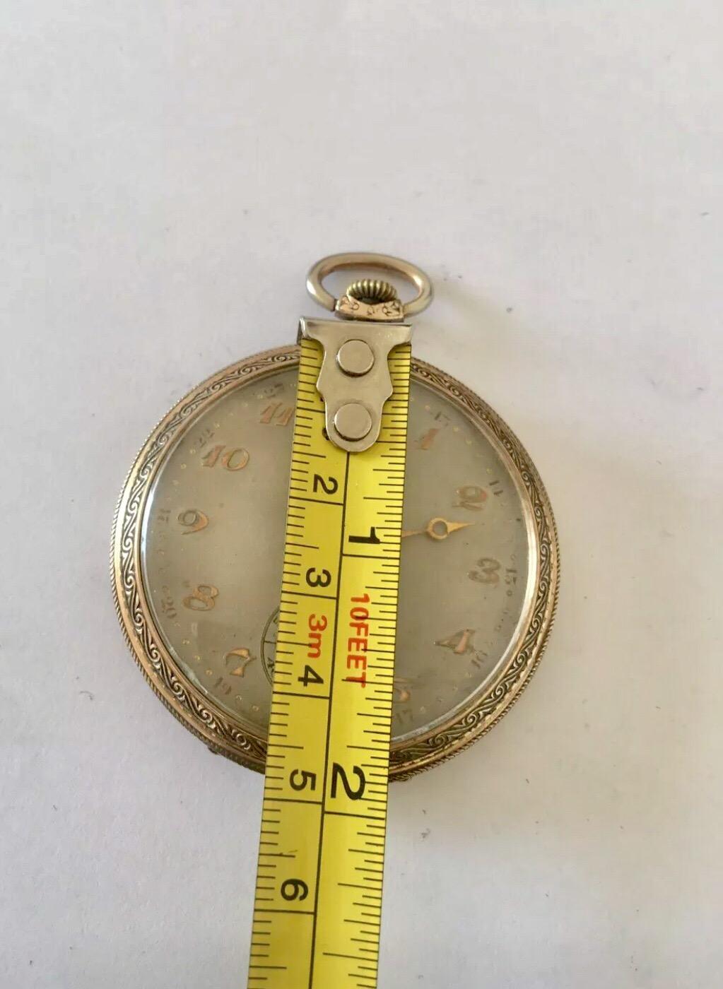 Gold-Plated Record Watch Co. Montre de poche ancienne Geneve Unisexe en vente