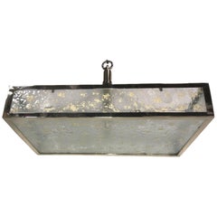 Gold-Plated Rectangular Light Fixture
