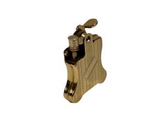 Gold-Plated Ronson Banjo Stylish Design Petrol Lighter, Japan
