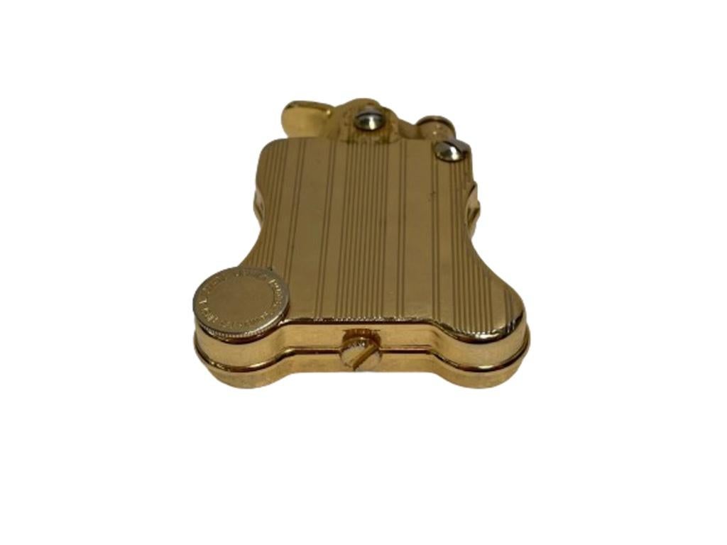 Art Deco Gold-Plated Ronson Banjo Stylish Design Petrol Lighter, Japan For Sale