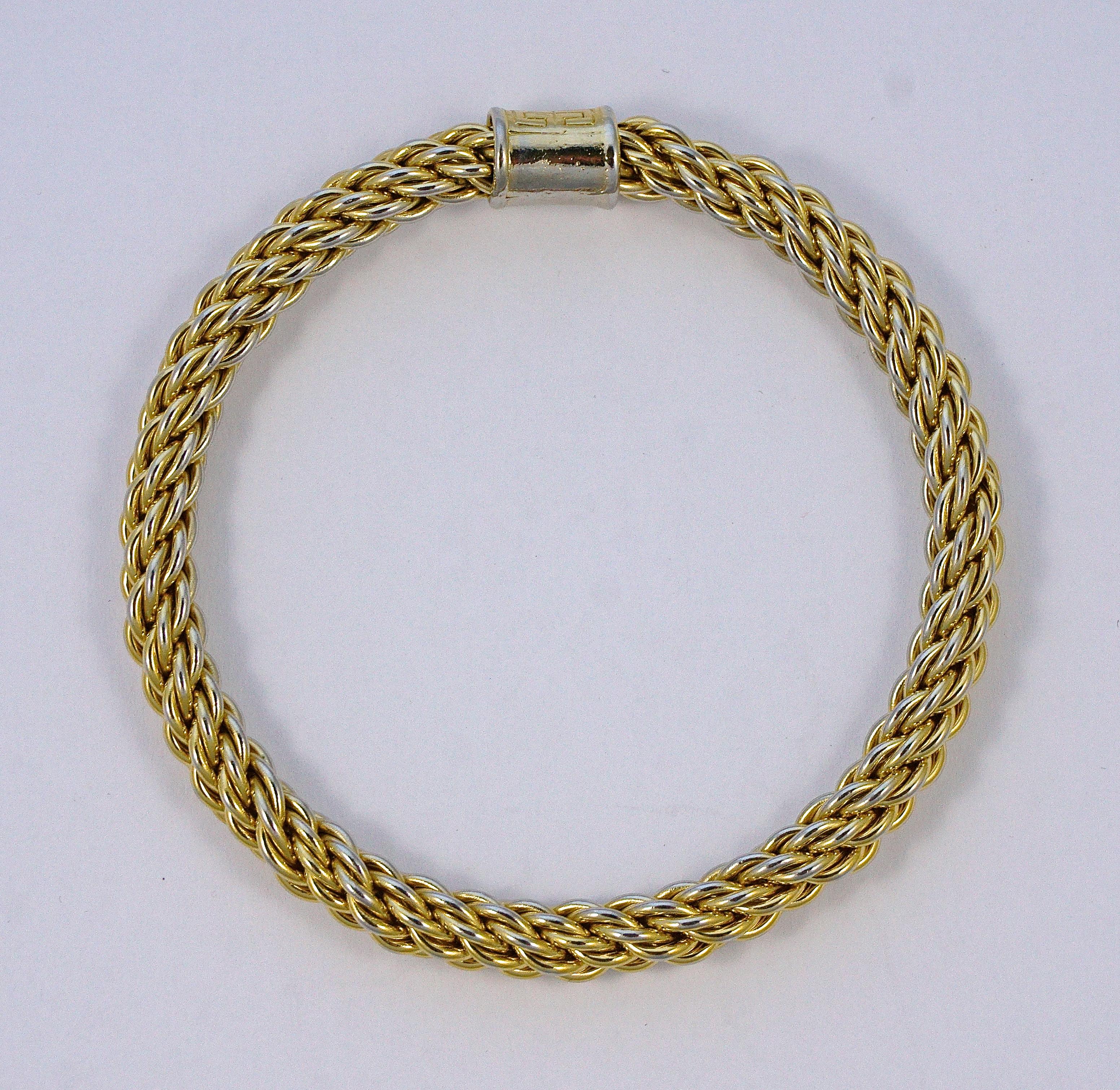 gold plated rope bracelet