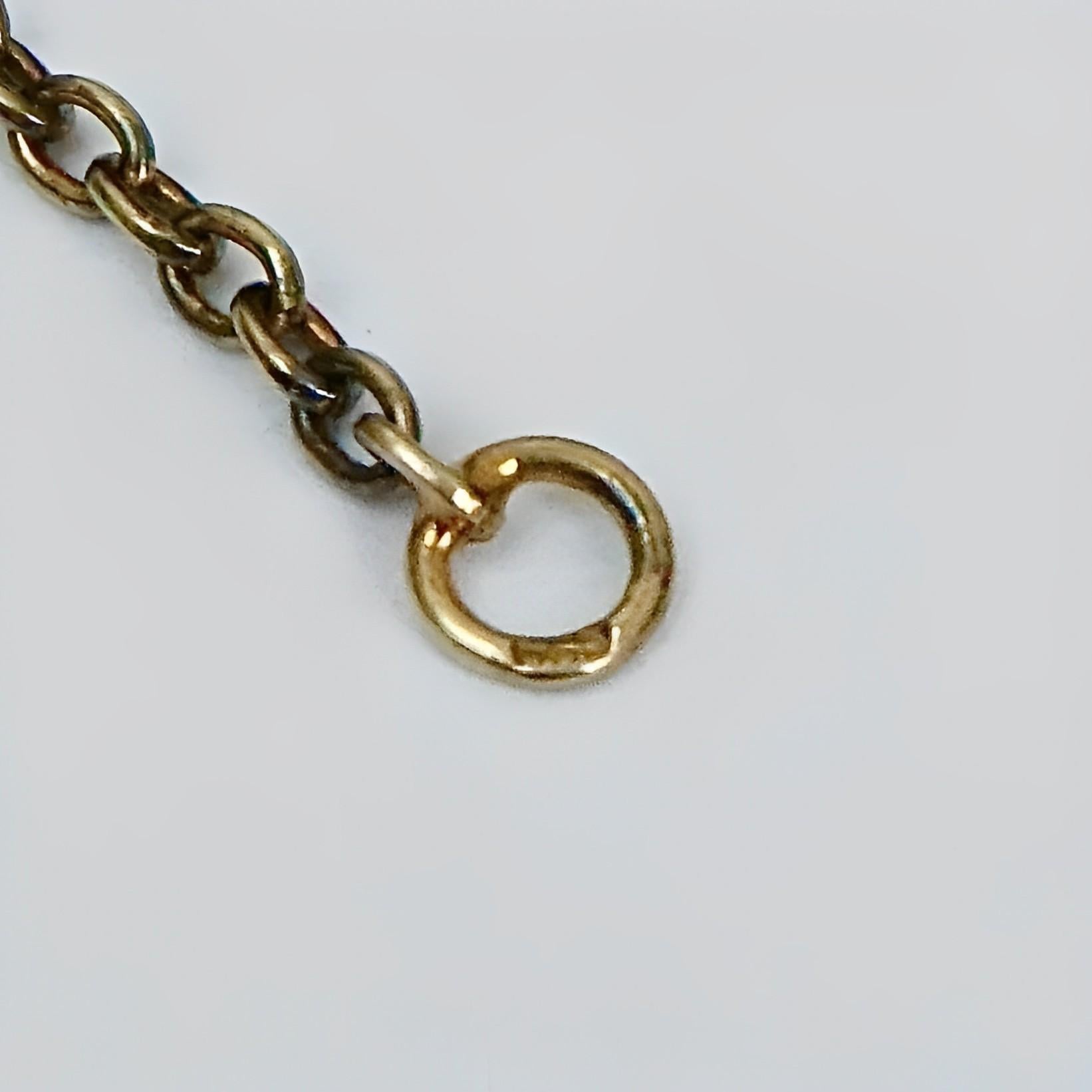 Collana di cuori a spirale placcata in oro, circa anni '40 in vendita 3