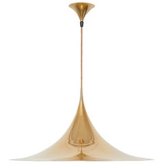 Gold Plated "Semi" Lamp by Claus Bonderup and Thorsten Thorup, Fog&Morup, 1967