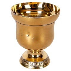 Gold-Plated Silver Cup with Border Decoration and Original Seal