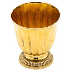 Gold-plated silver cup with circular base