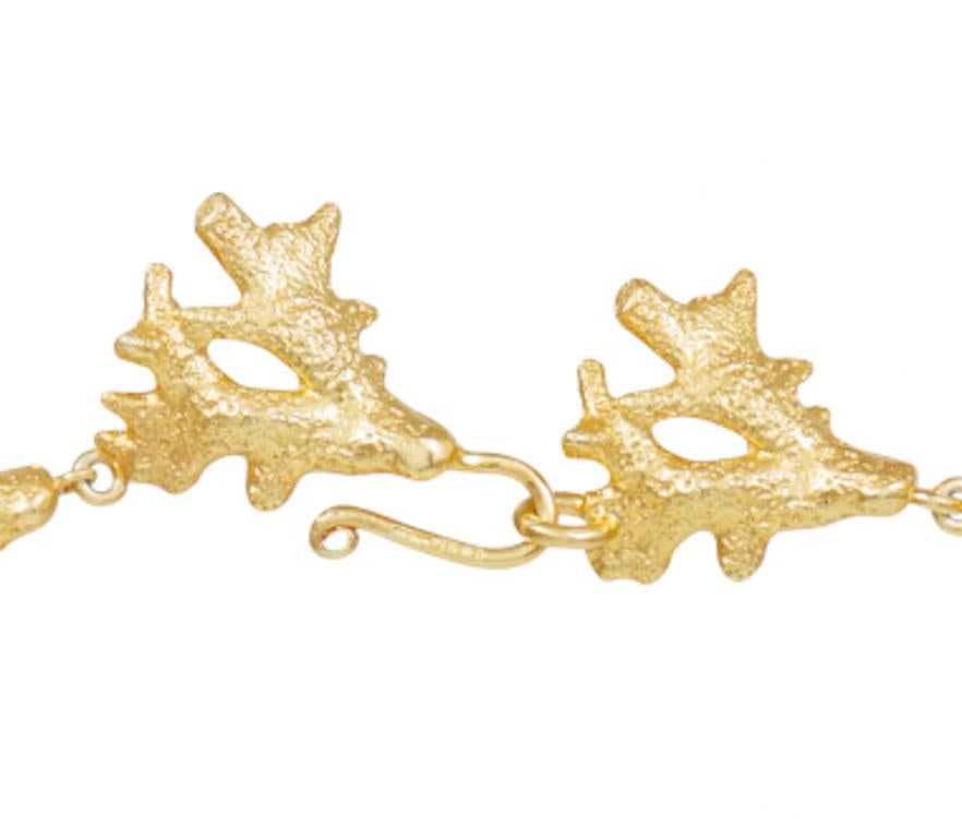 Artigiano Collana Reef in argento placcato oro in vendita